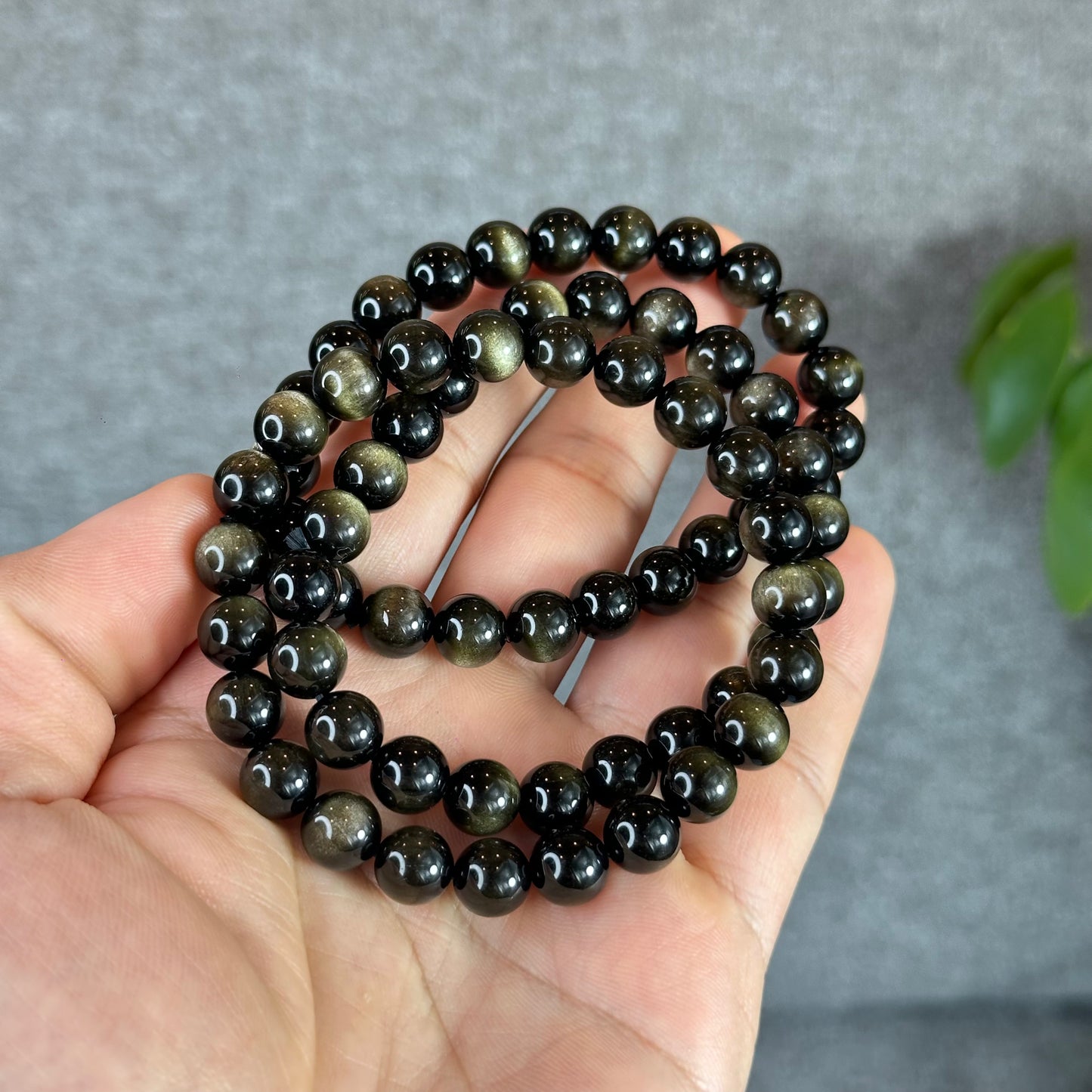 Natural Golden Obsidian VIP Bracelet Size 8 mm