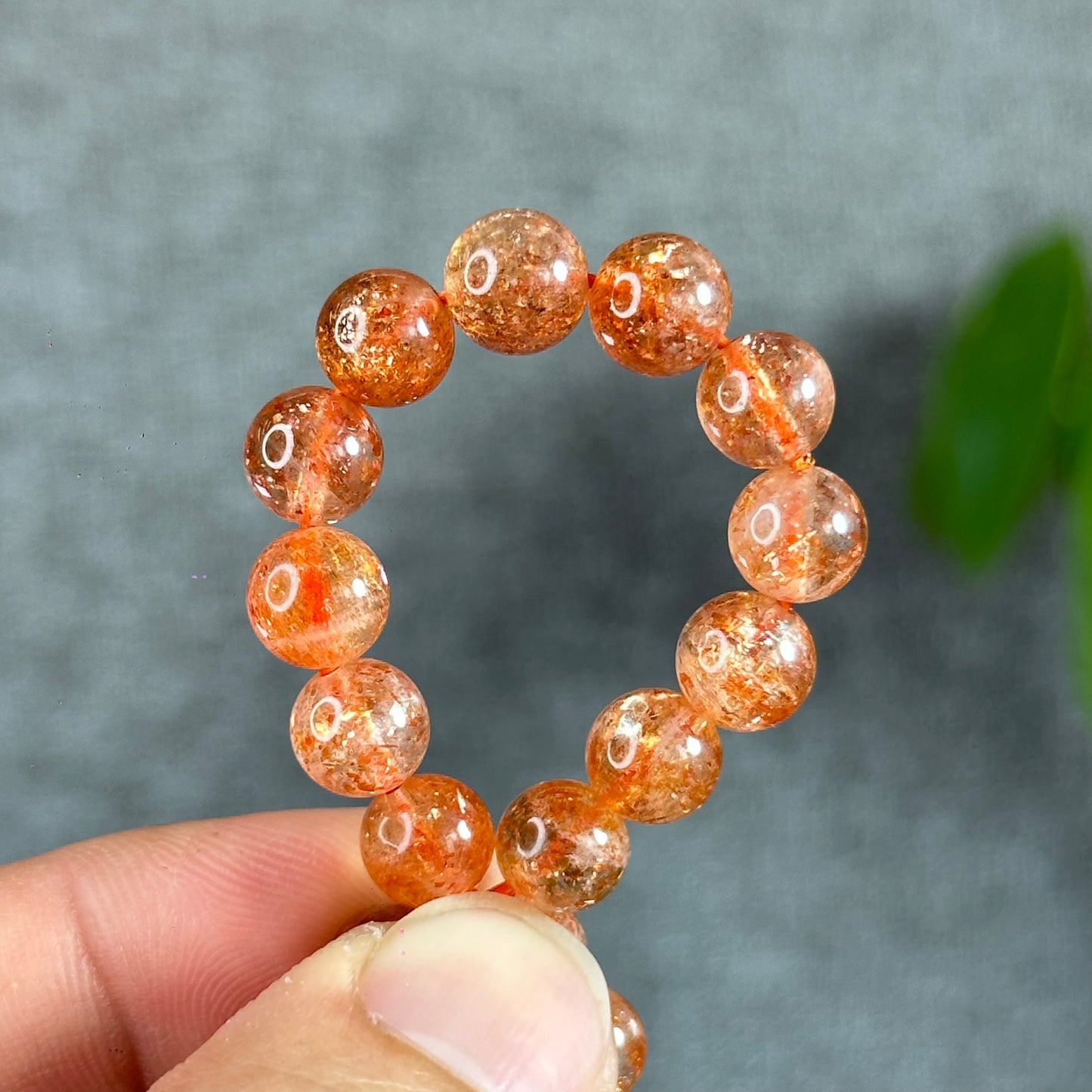 Natural Golden Sunstone Bracelet Size 7.5 mm