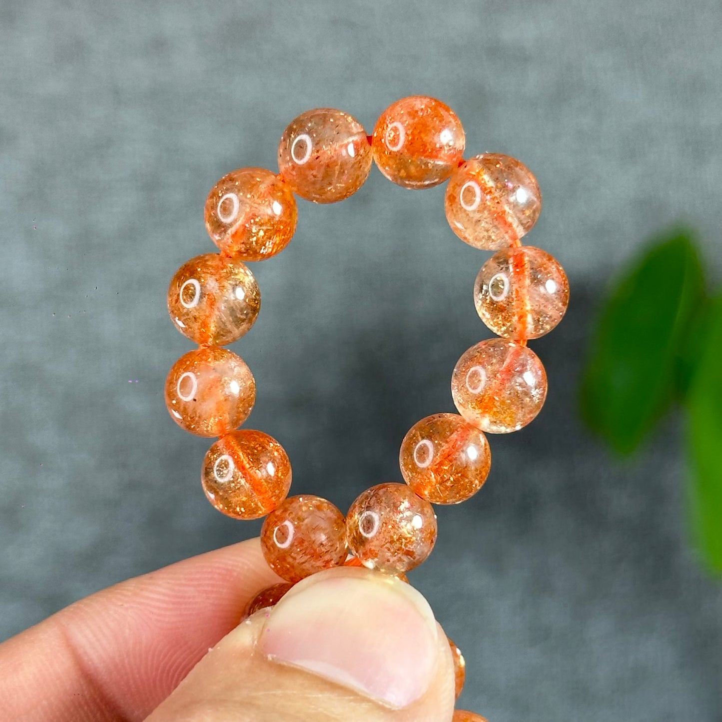 Natural Golden Sunstone Bracelet Size 7.5 mm