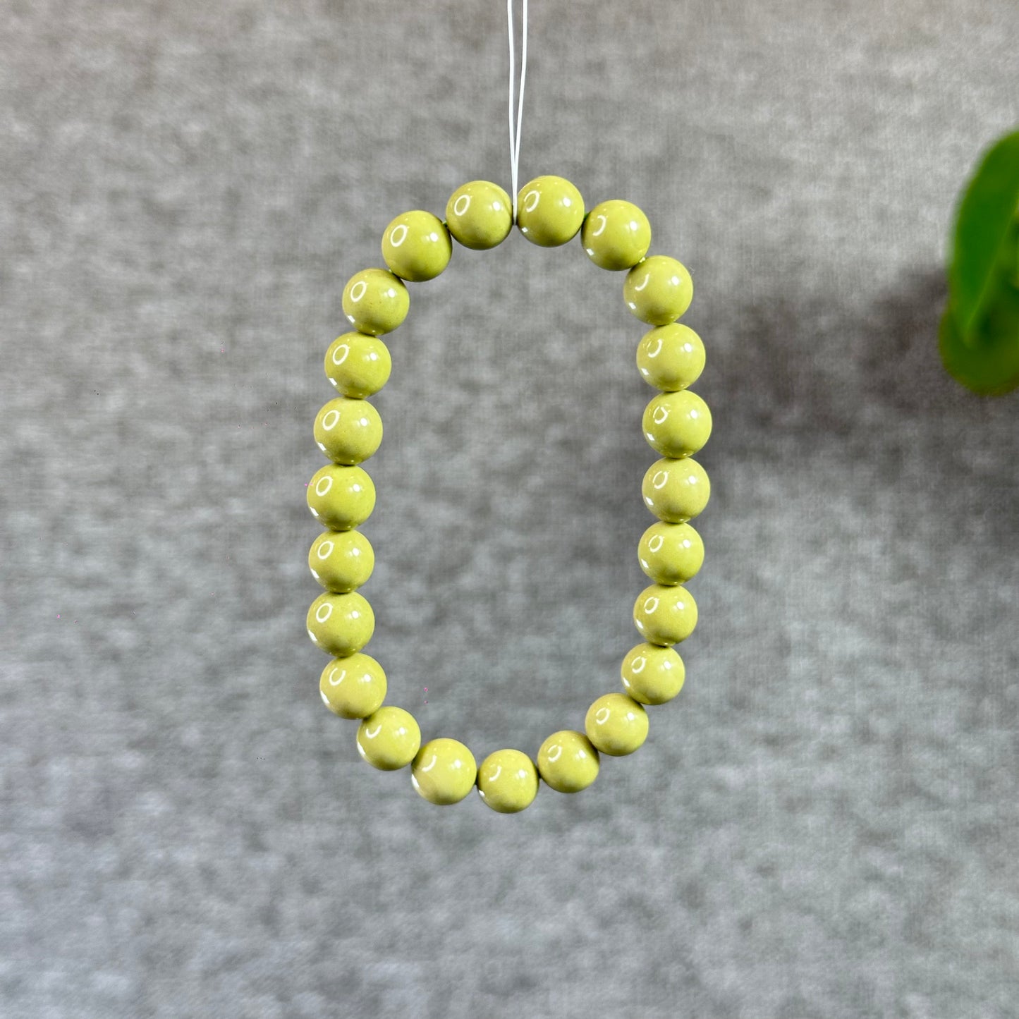 Natural Pastel Green Alashan Agate Bracelet Size 8 mm