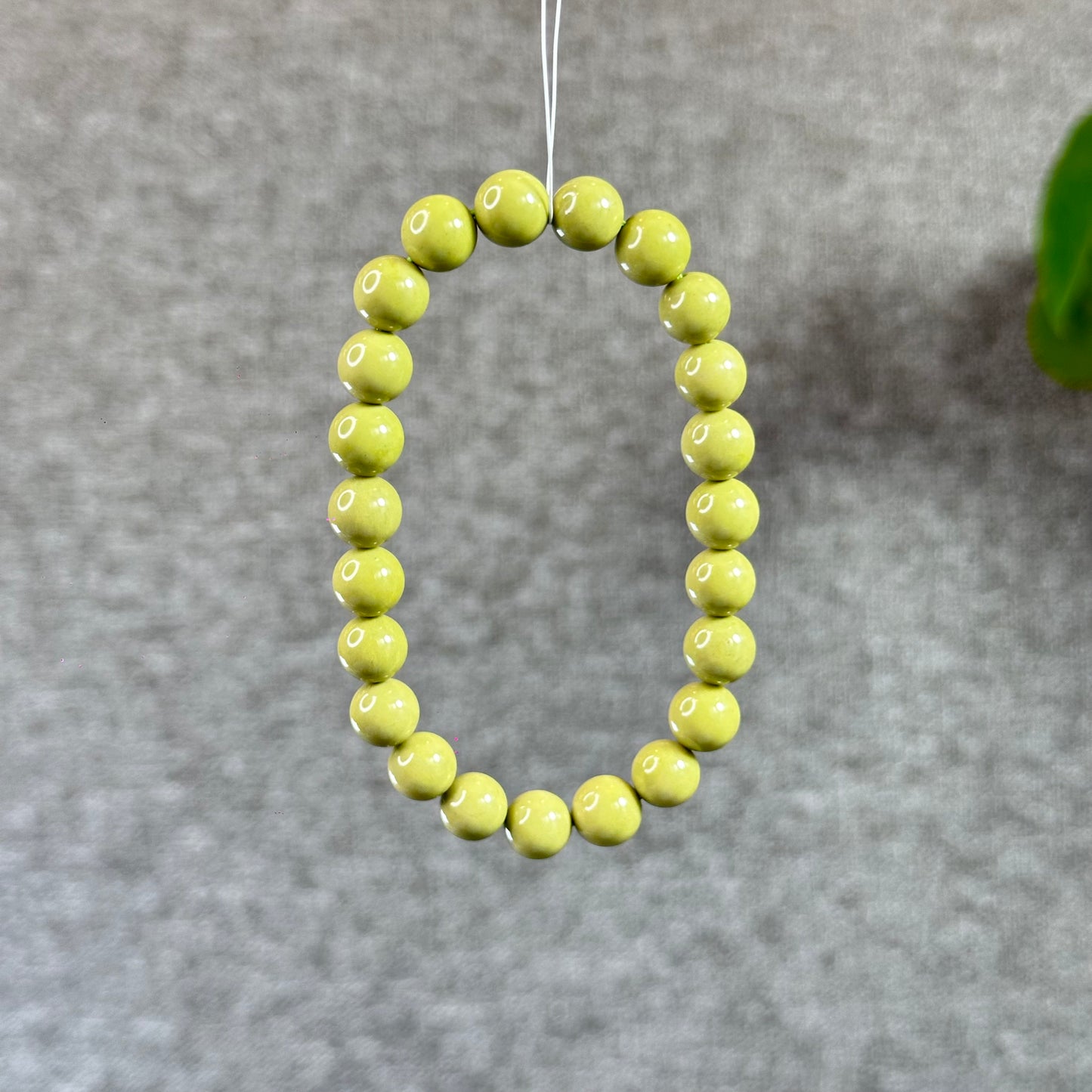 Natural Pastel Green Alashan Agate Bracelet Size 8 mm