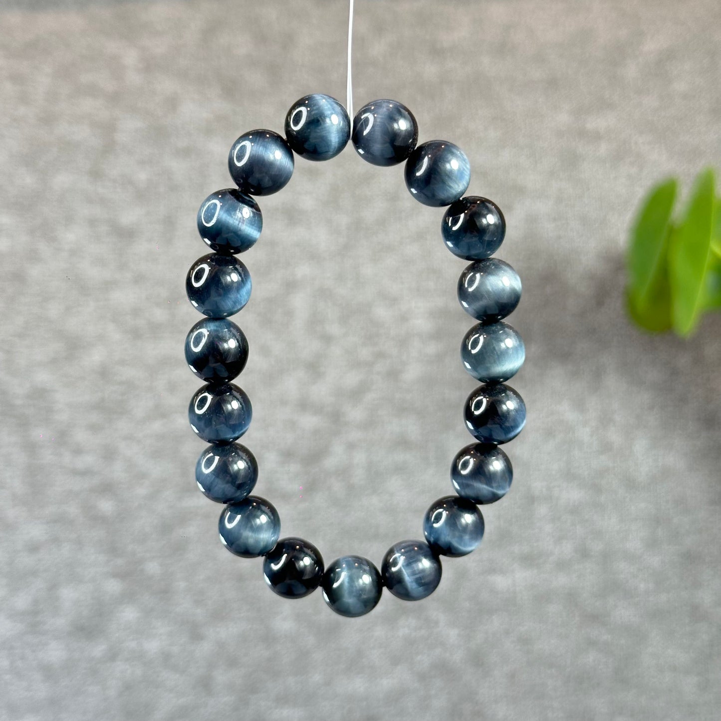 Natural Blue Tiger Eye Bracelet Size 10.3 mm