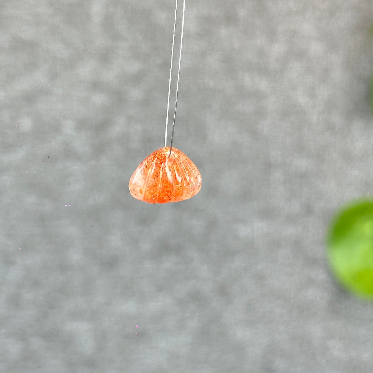 Natural Gold Sunstone Shell Charm
