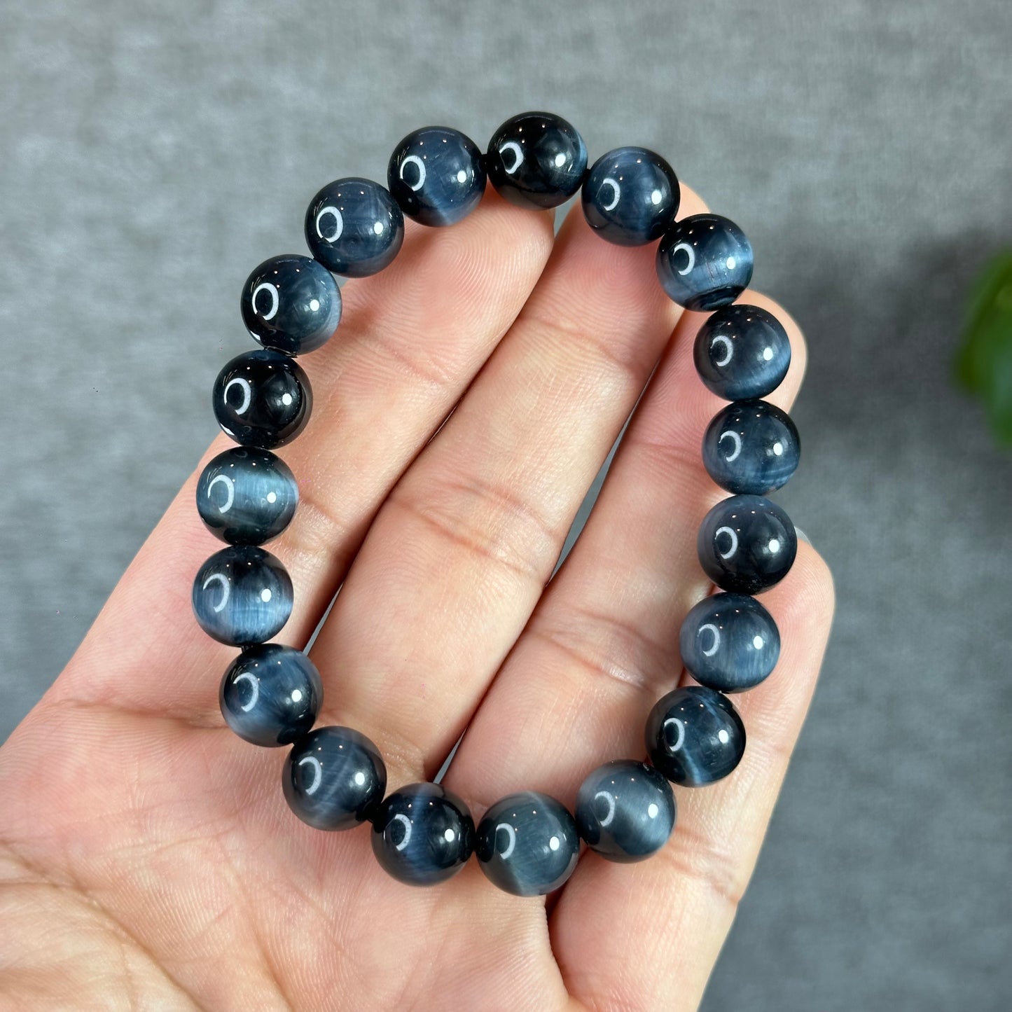 Natural Blue Tiger Eye Bracelet Size 10.3 mm