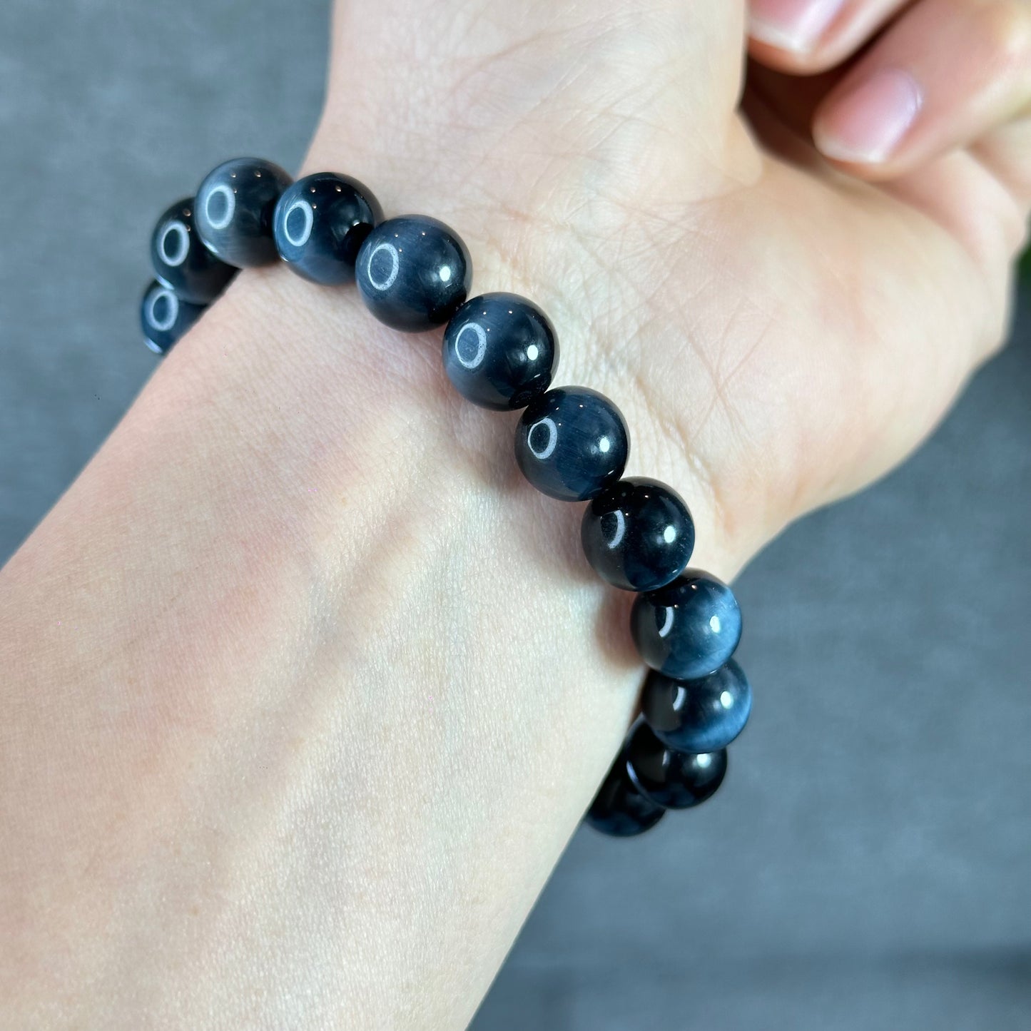 Natural Blue Tiger Eye Bracelet Size 10.3 mm