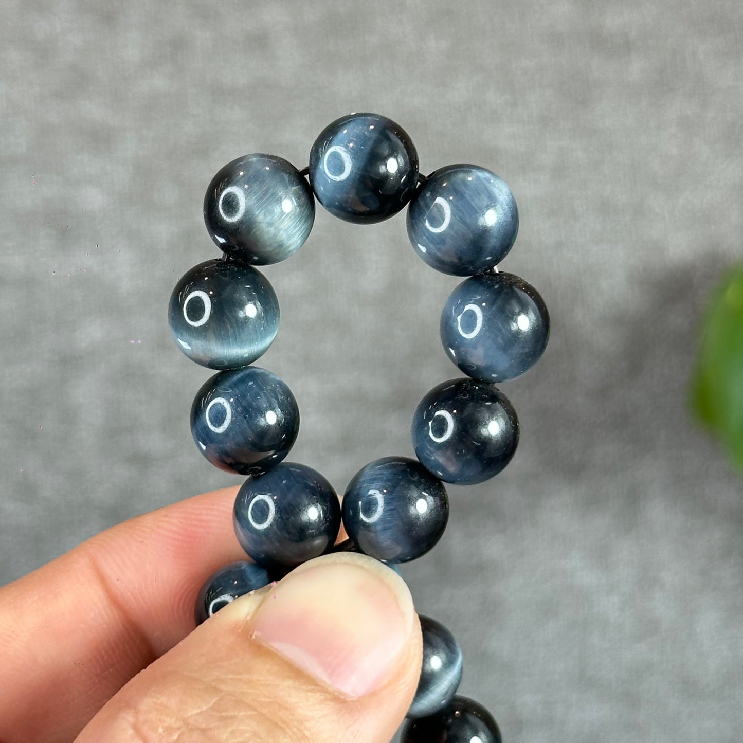 Natural Blue Tiger Eye Bracelet Size 10.3 mm