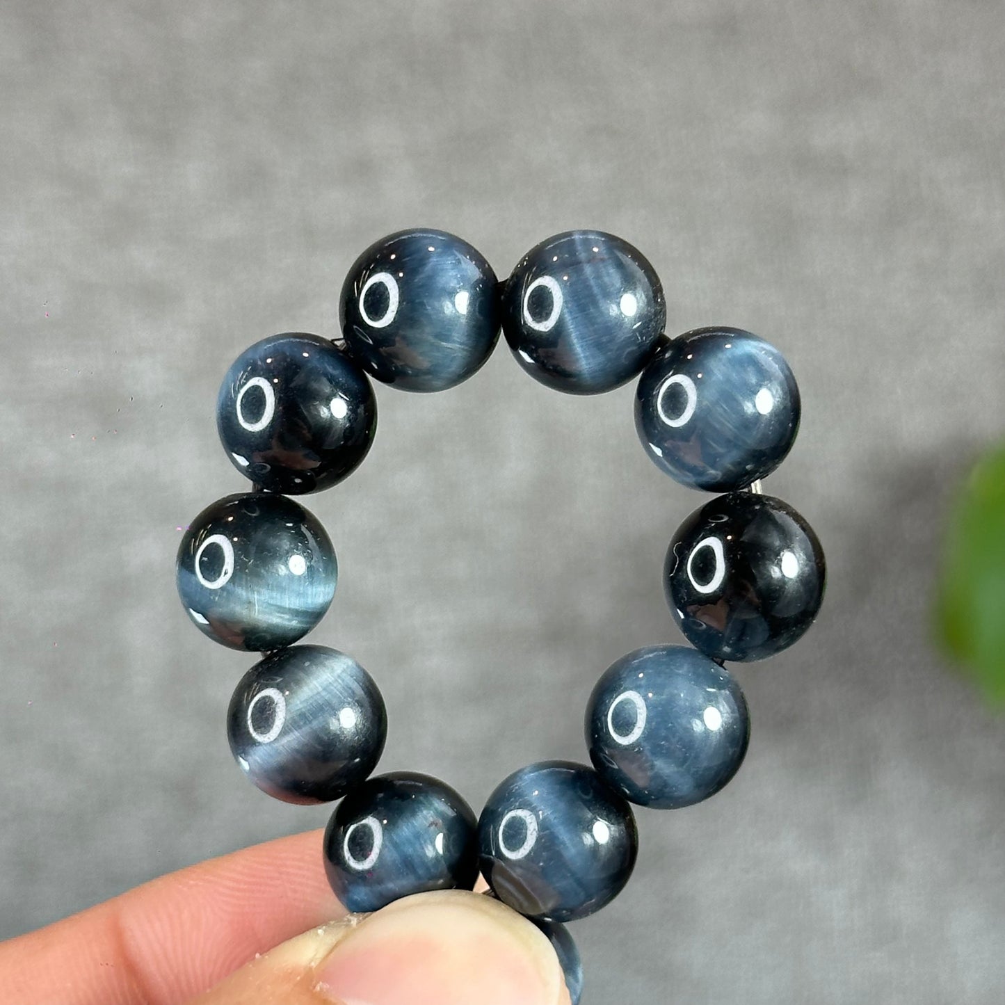 Natural Blue Tiger Eye Bracelet Size 10.3 mm