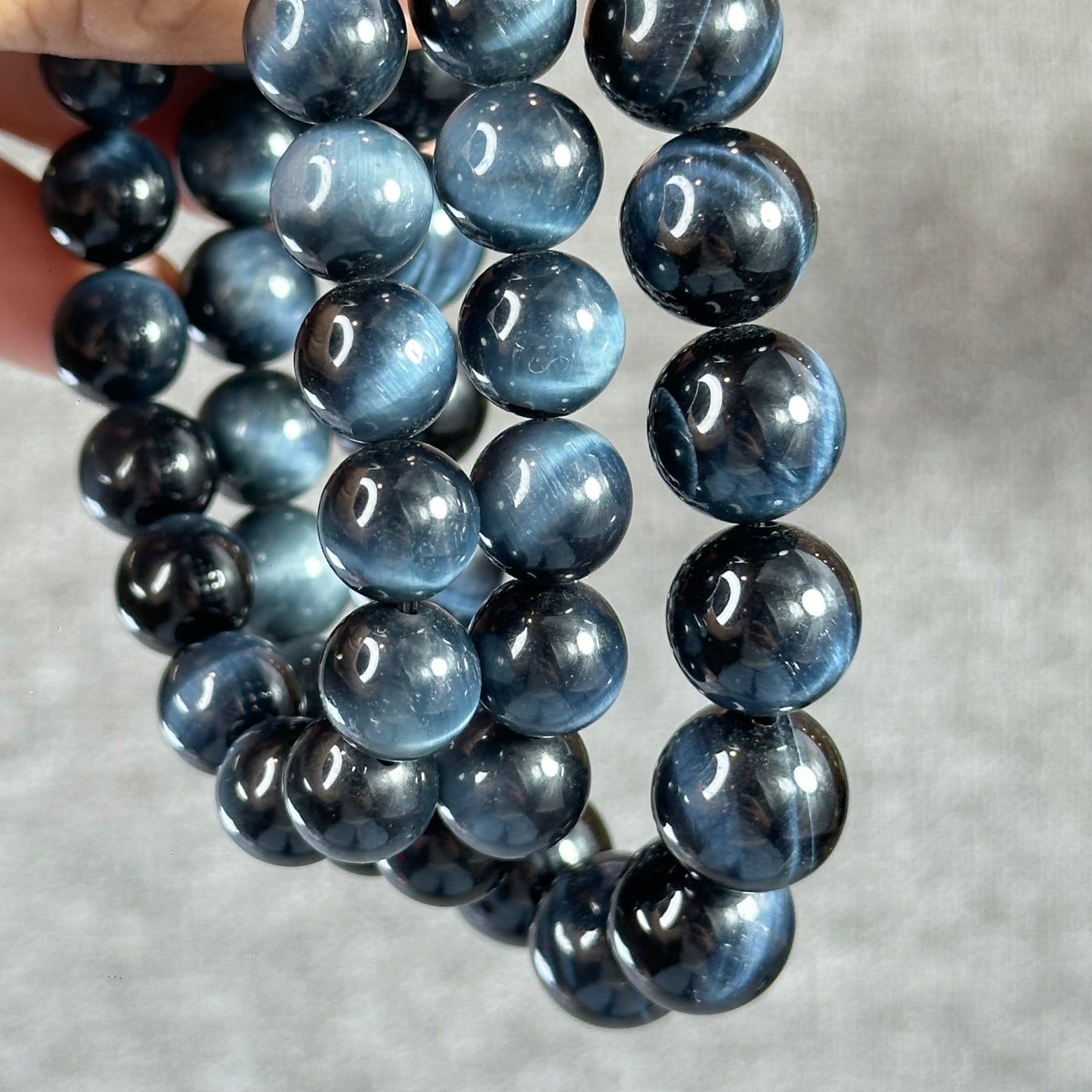 Natural Blue Tiger Eye Bracelet Size 10.3 mm