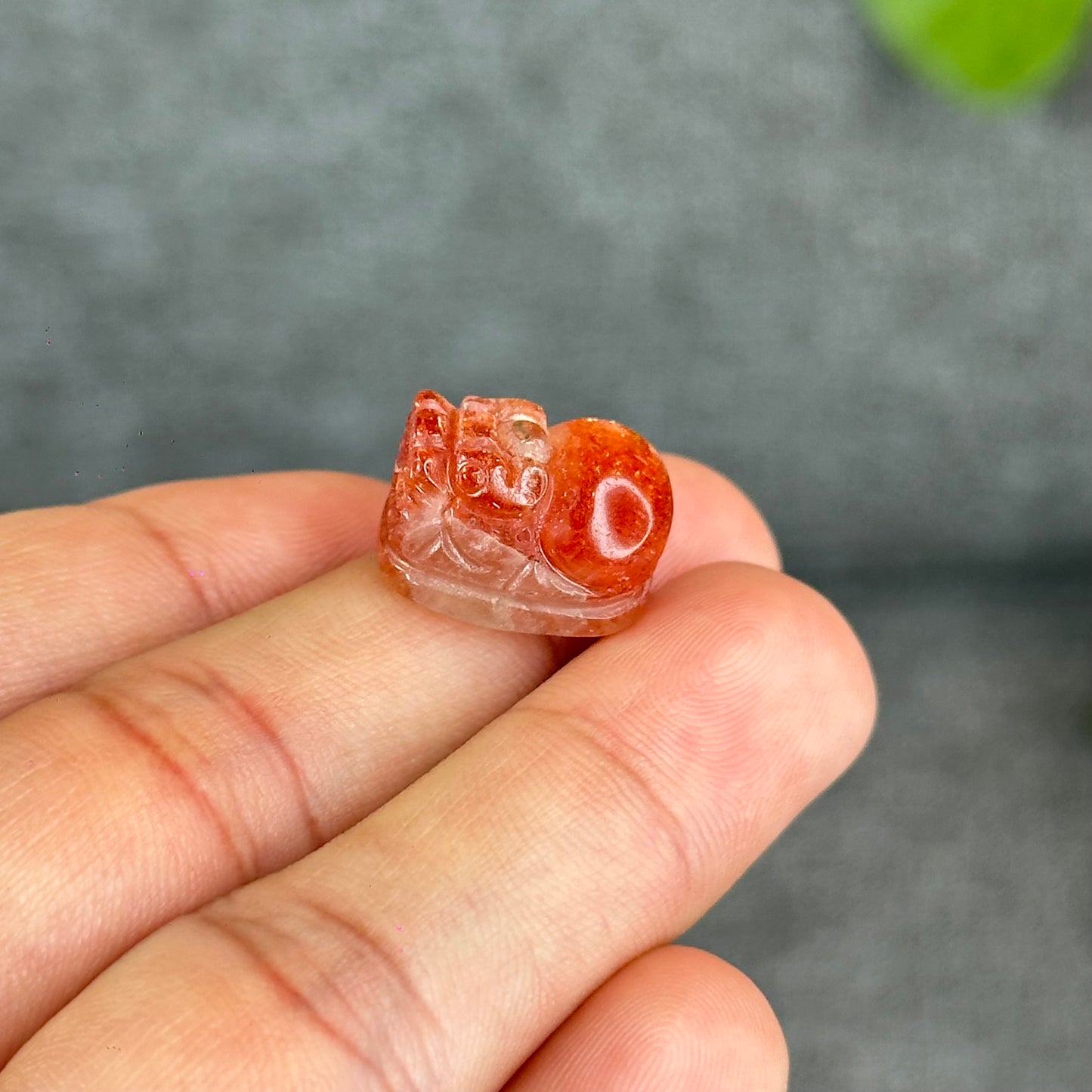 Natural Gold Sunstone Pixiu Charm