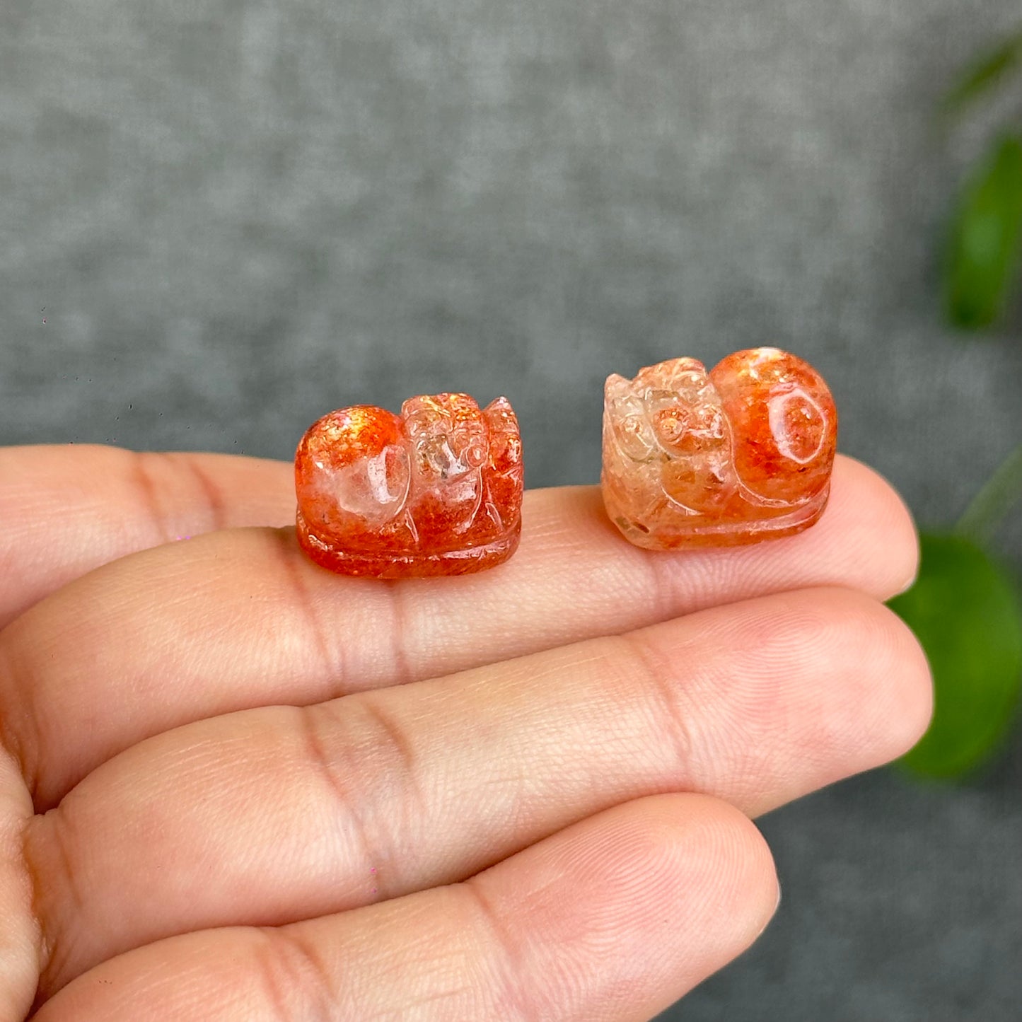 Natural Gold Sunstone Pixiu Charm