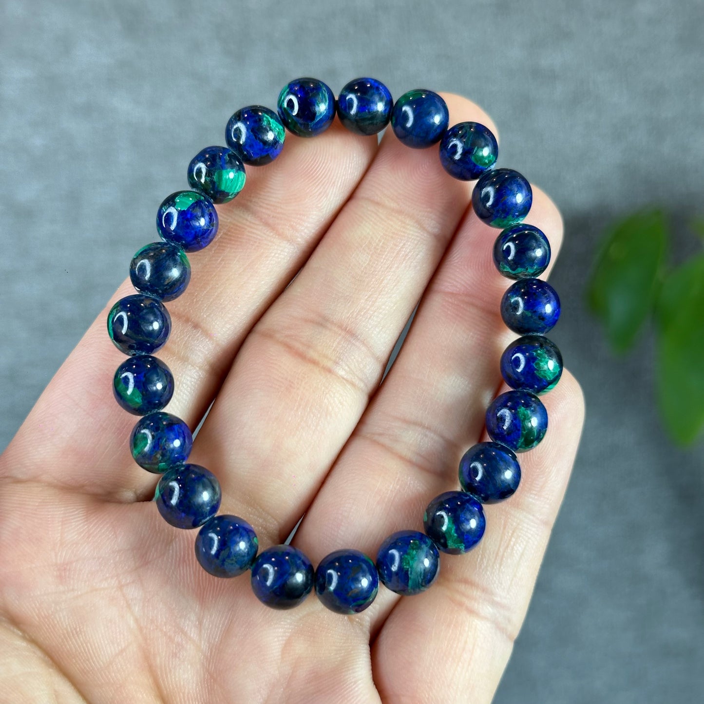 Natural Azurite Malachite Bracelet Size 8.3