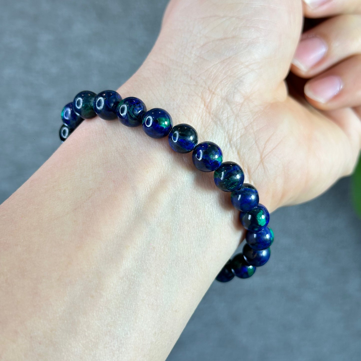Natural Azurite Malachite Bracelet Size 8.3