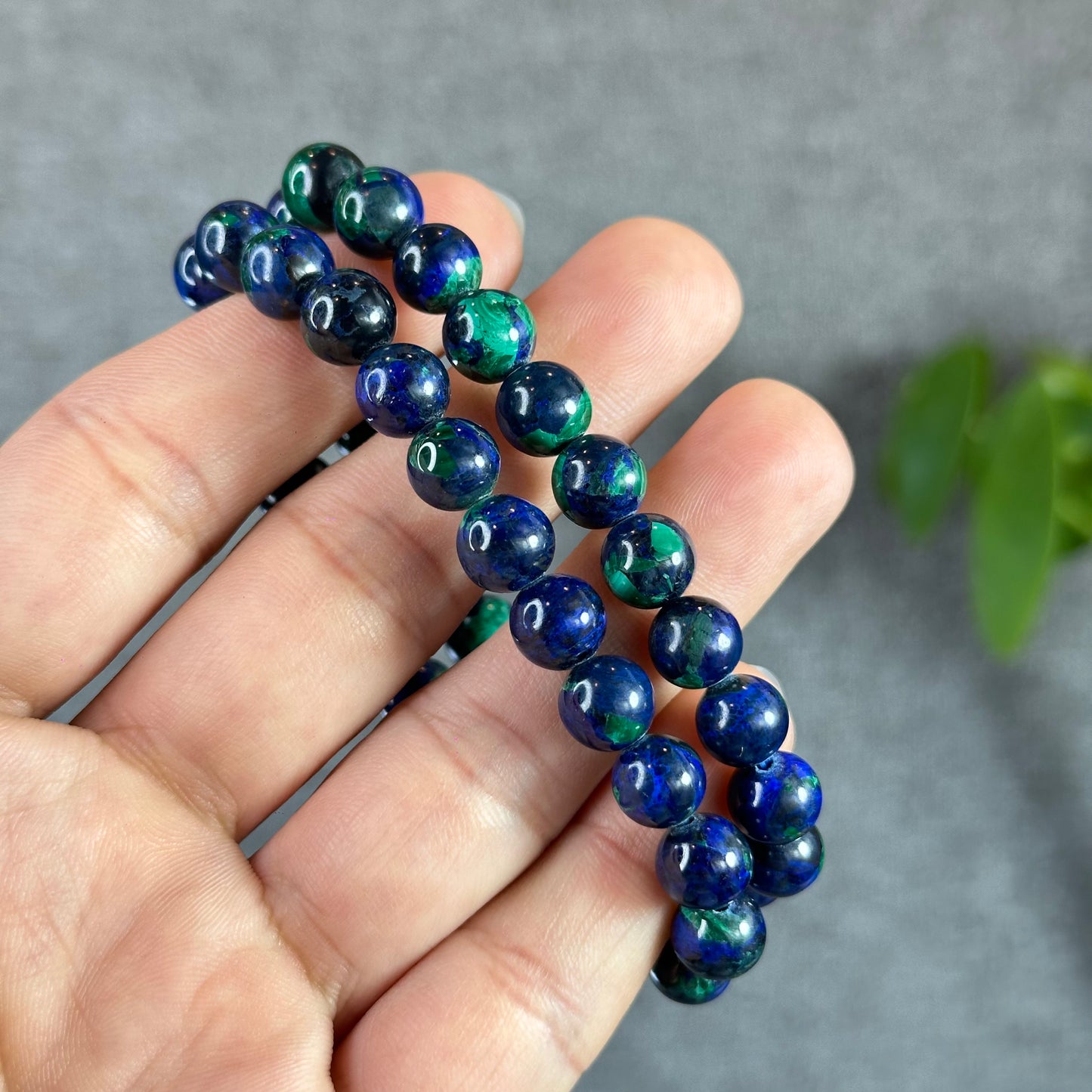 Natural Azurite Malachite Bracelet Size 8.3