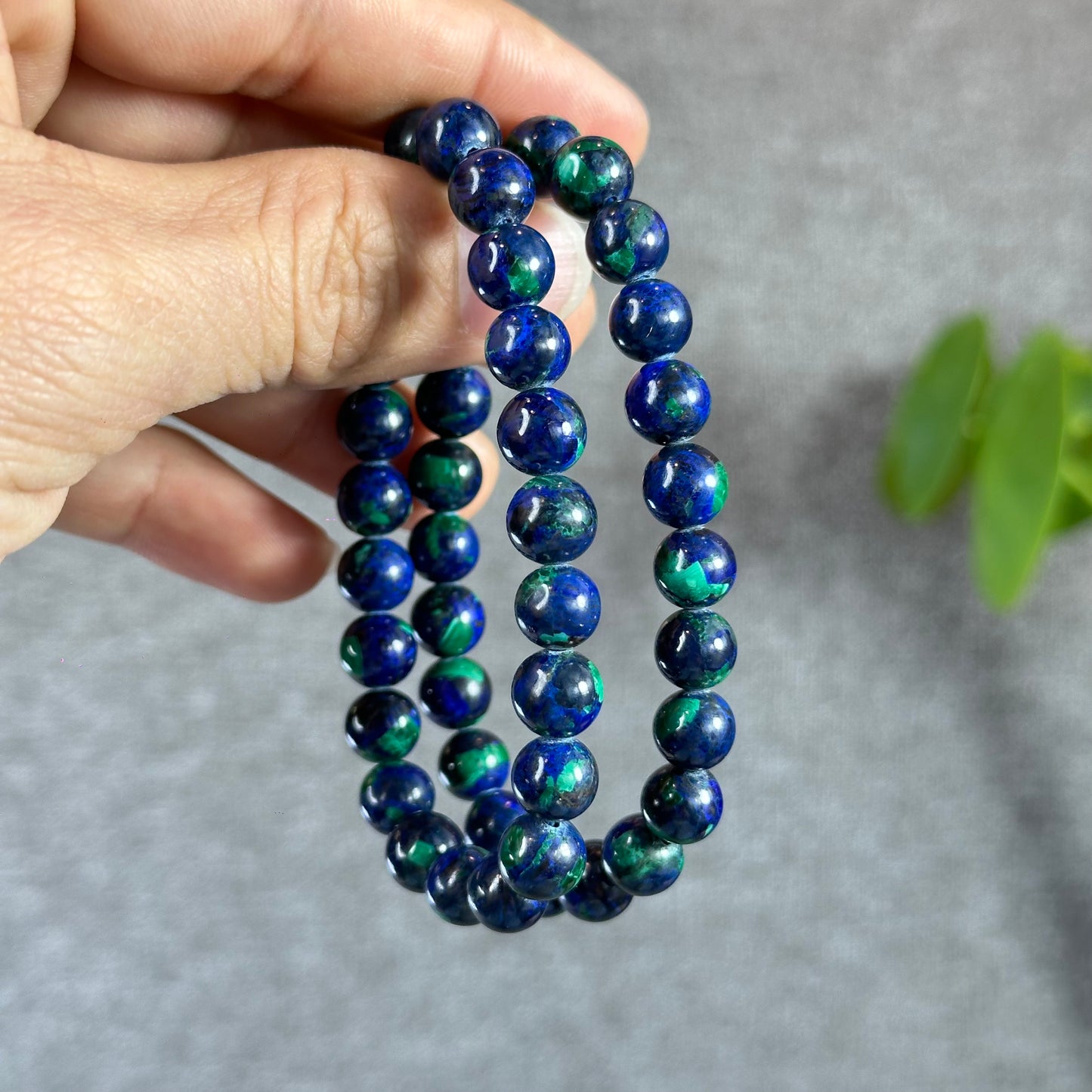 Natural Azurite Malachite Bracelet Size 8.3