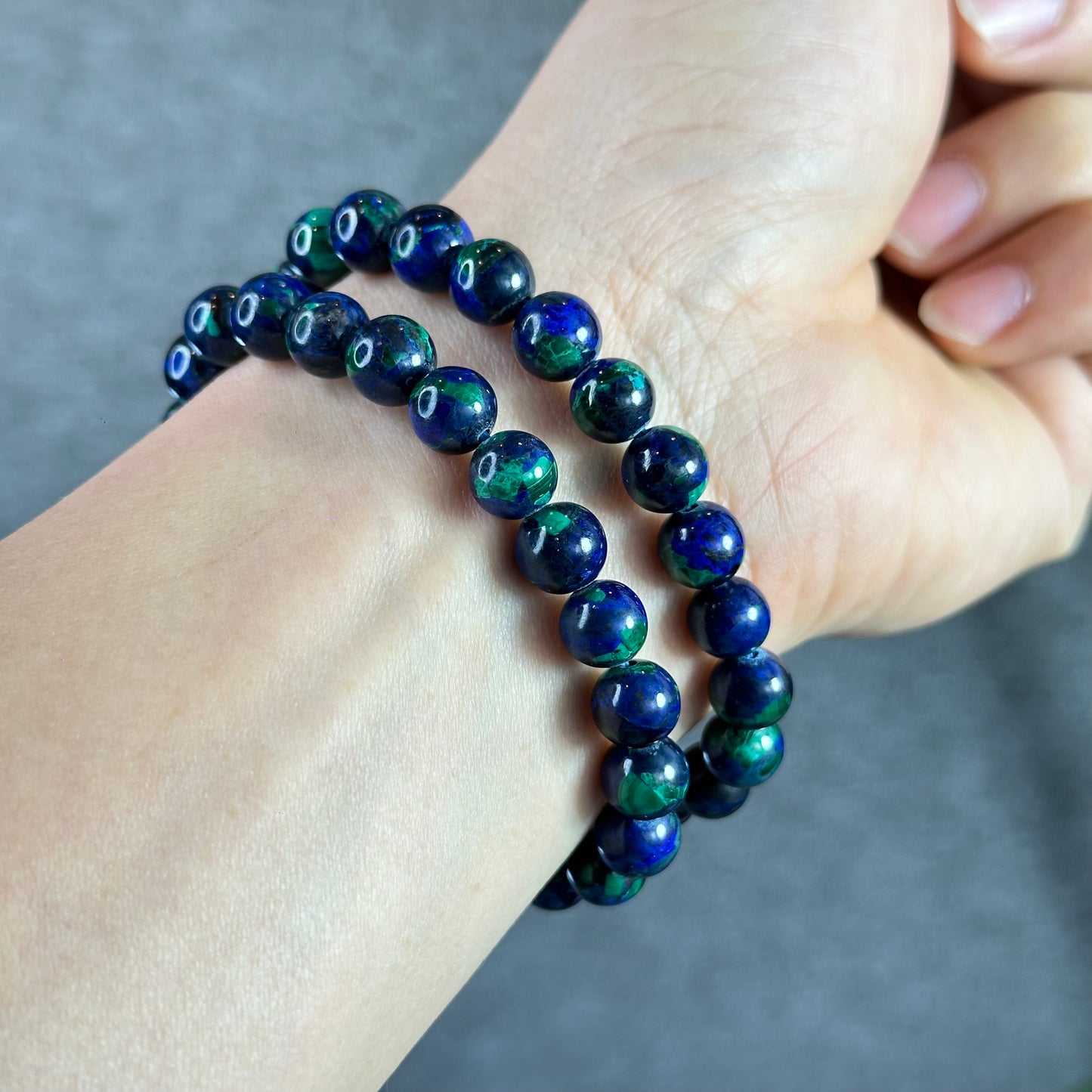 Natural Azurite Malachite Bracelet Size 8.3