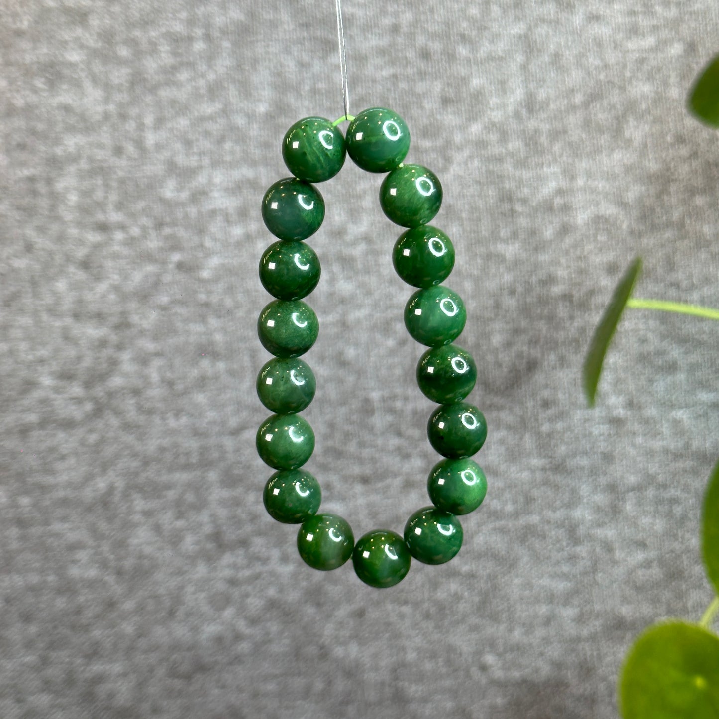 Natural Nephrite Jade Bracelet Size 11-12 mm