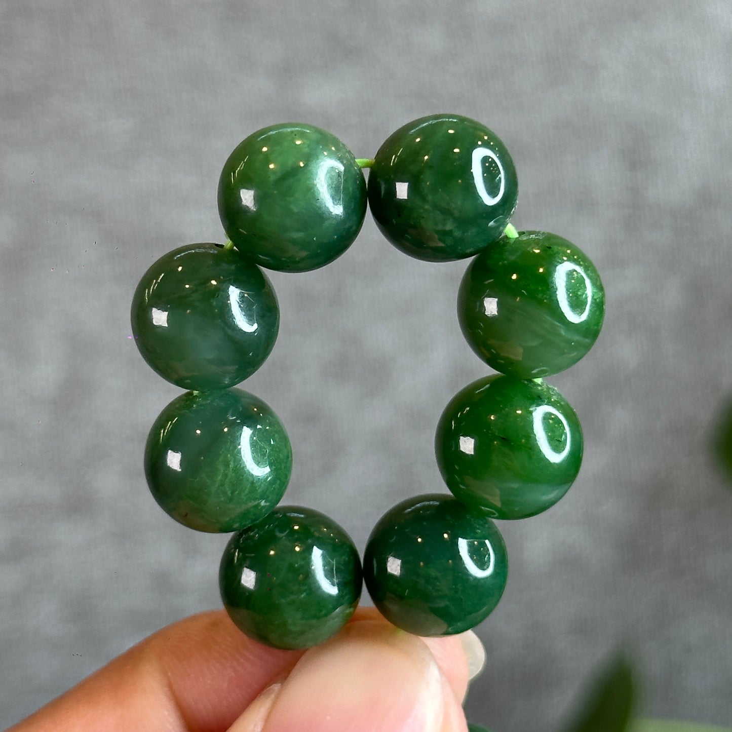 Natural Nephrite Jade Bracelet Size 11-12 mm