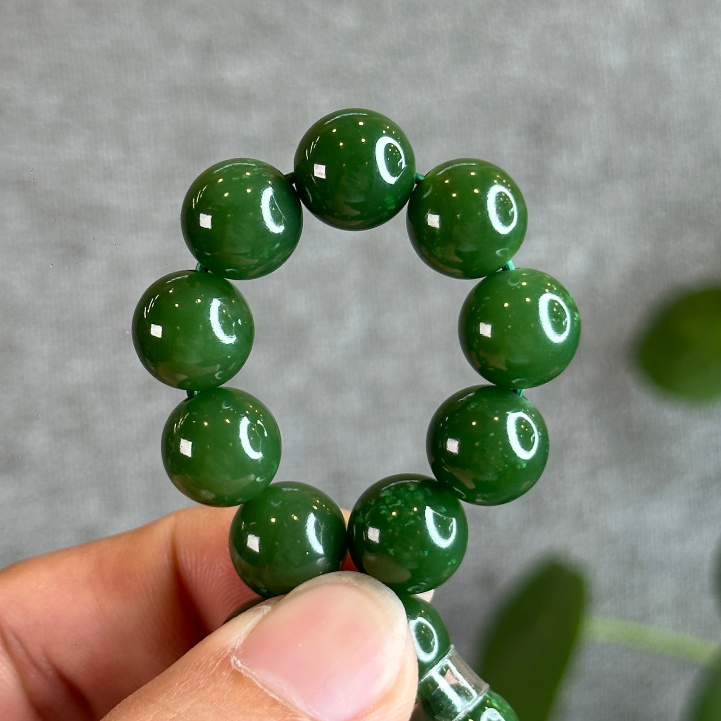 Natural Nephrite Jade VIP Bracelet Size 11 mm