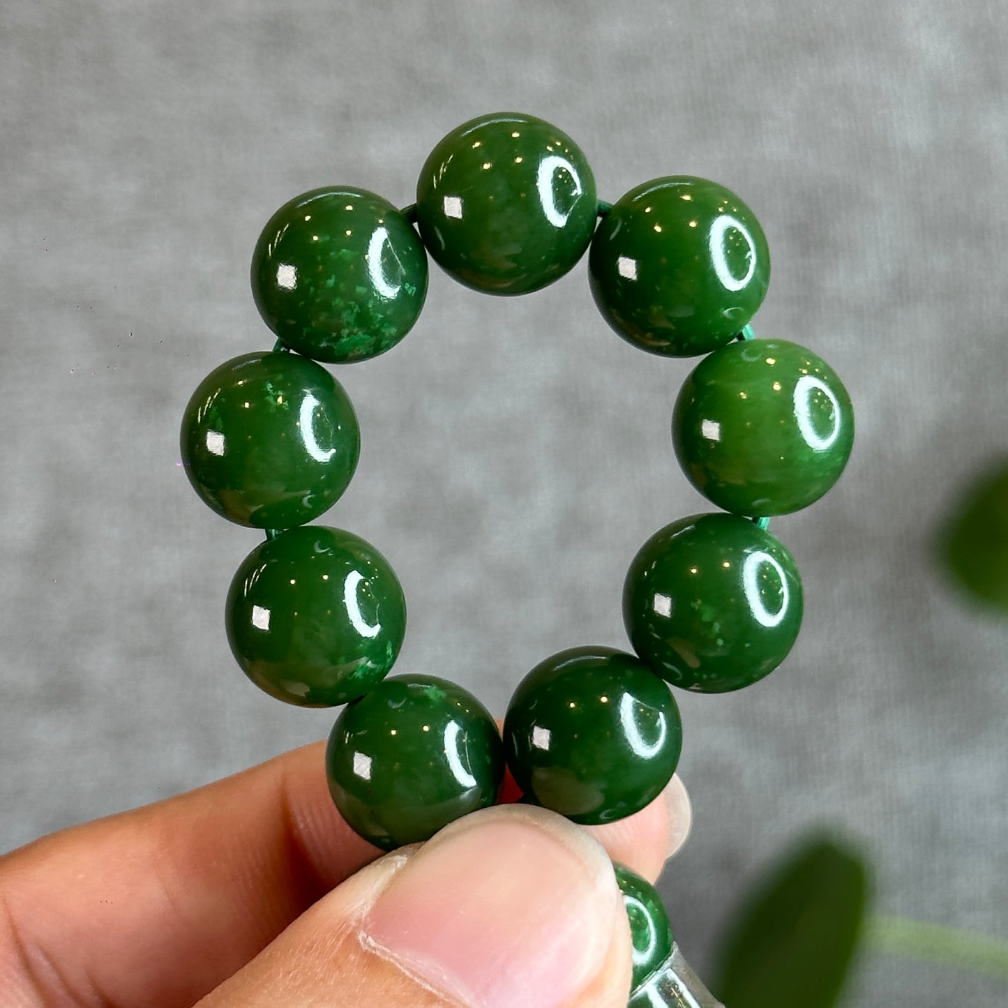 Natural Nephrite Jade VIP Bracelet Size 11 mm