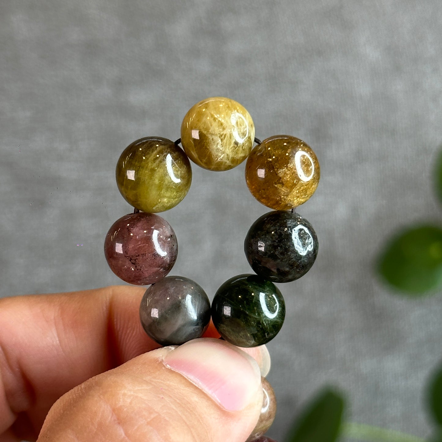 Cat Eye Multi Colour Natural Tourmaline Bracelet Size 11 mm