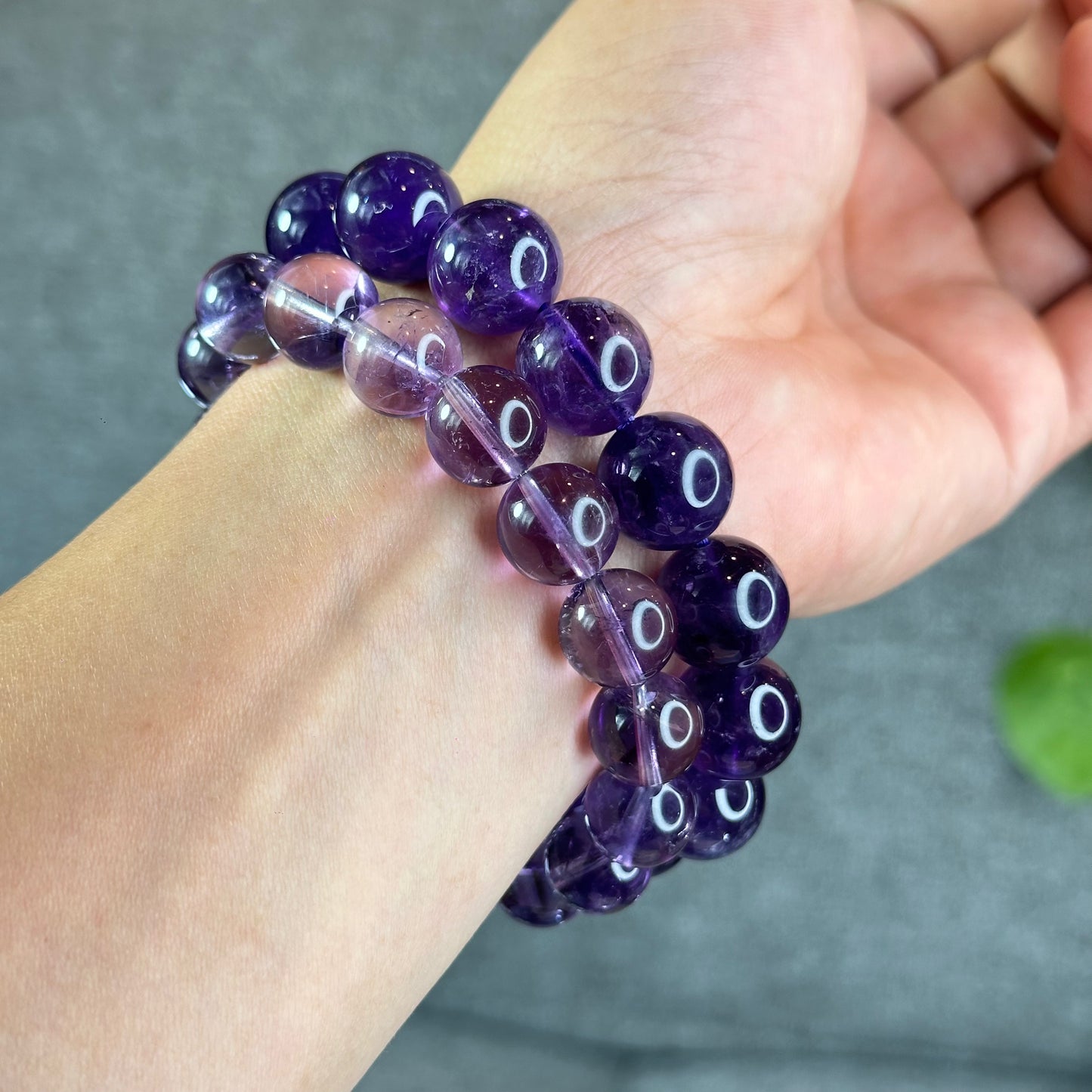Natural Amethsyt Bracelet Size 12 mm