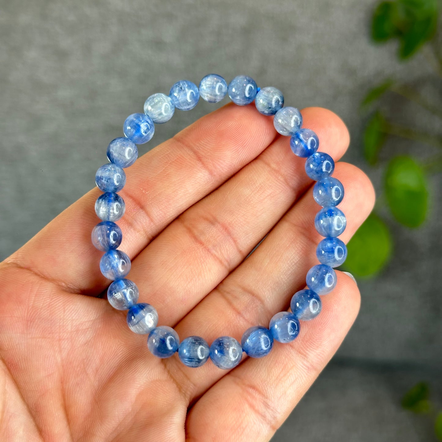 Natural Kyanite Bracelet Size 7 mm