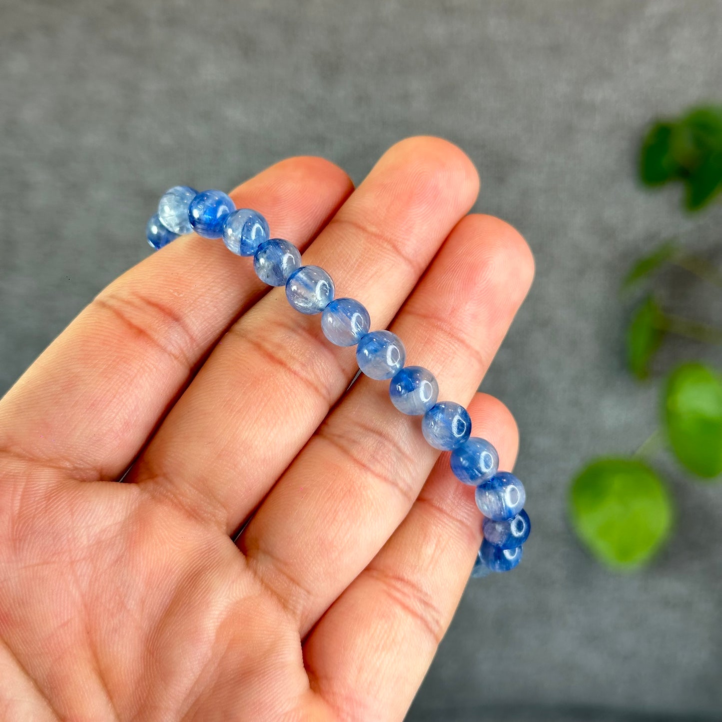 Natural Kyanite Bracelet Size 7 mm