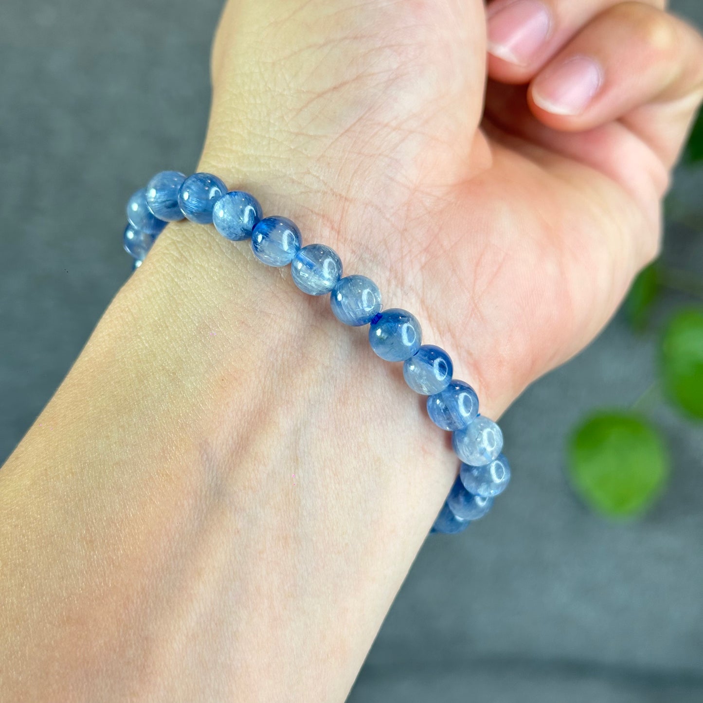 Natural Kyanite Bracelet Size 7 mm