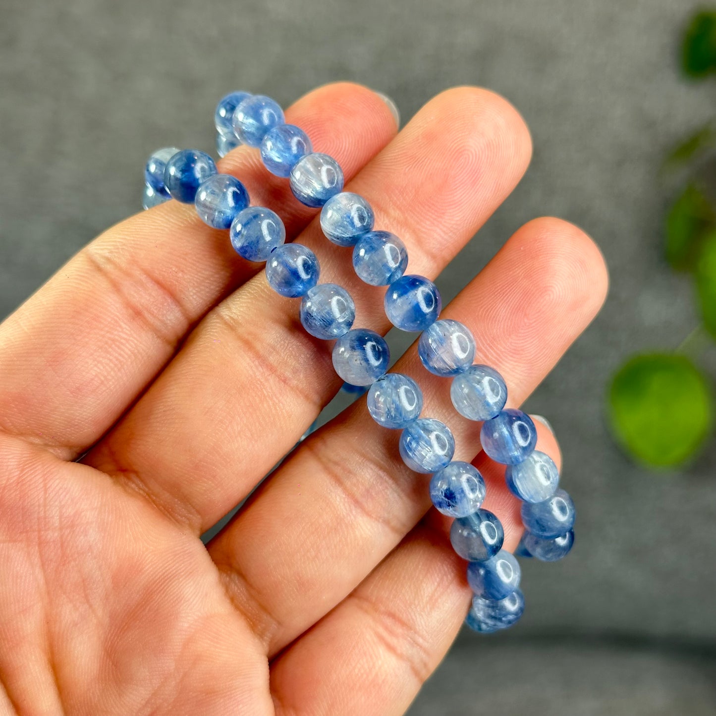 Natural Kyanite Bracelet Size 7 mm