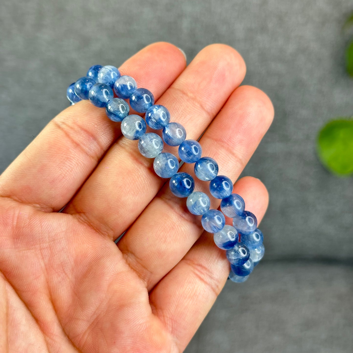 Natural Kyanite Bracelet Size 7 mm