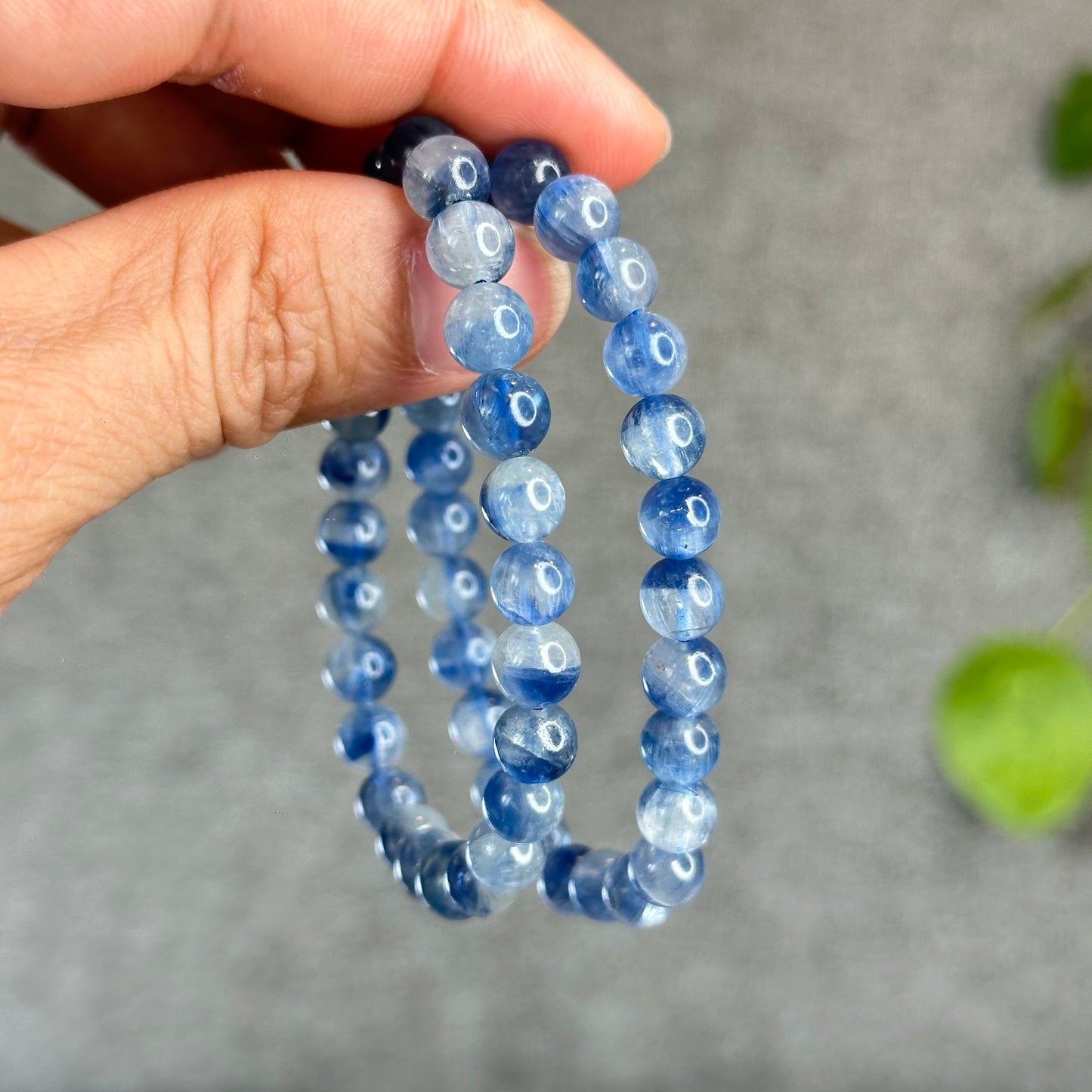 Natural Kyanite Bracelet Size 7 mm