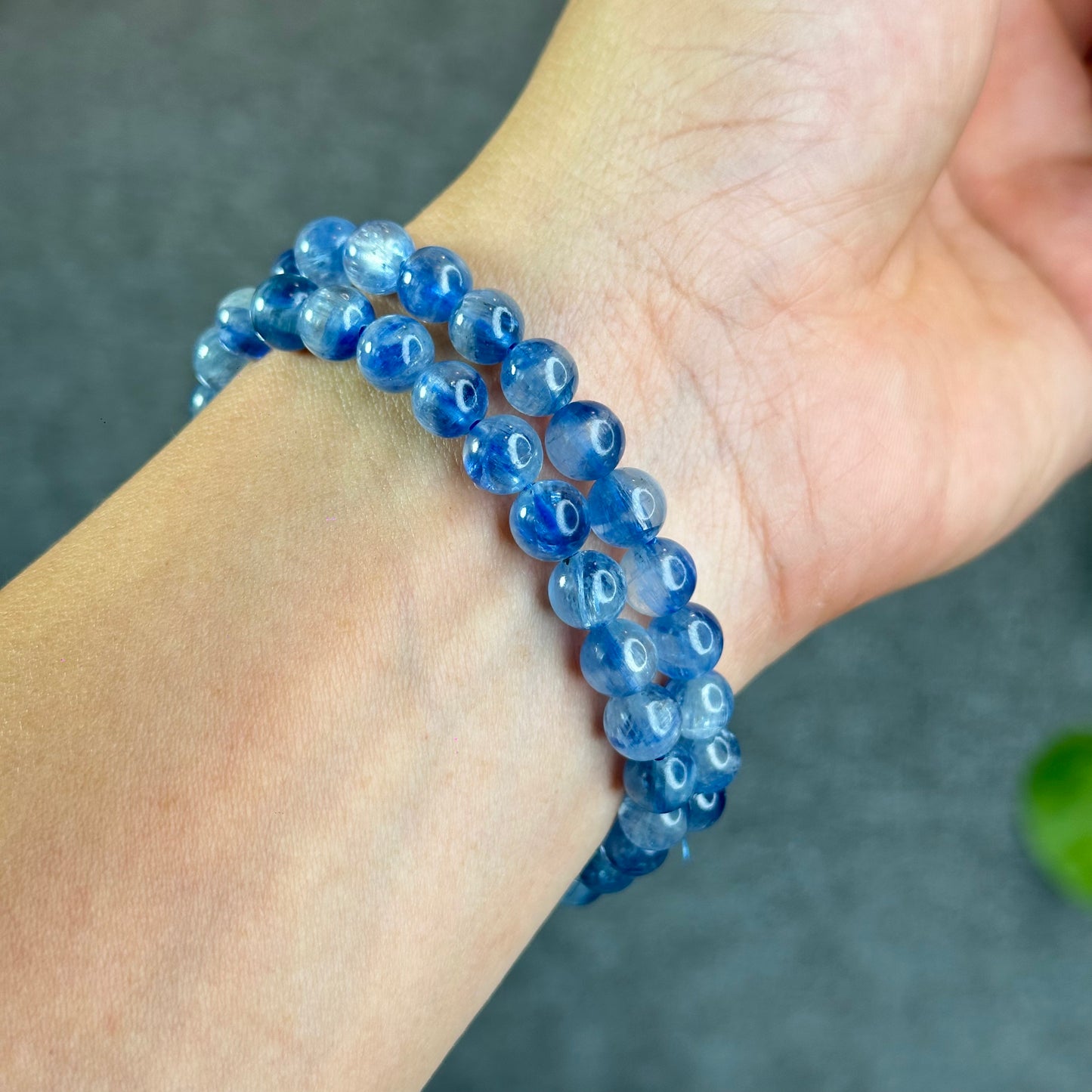 Natural Kyanite Bracelet Size 7 mm