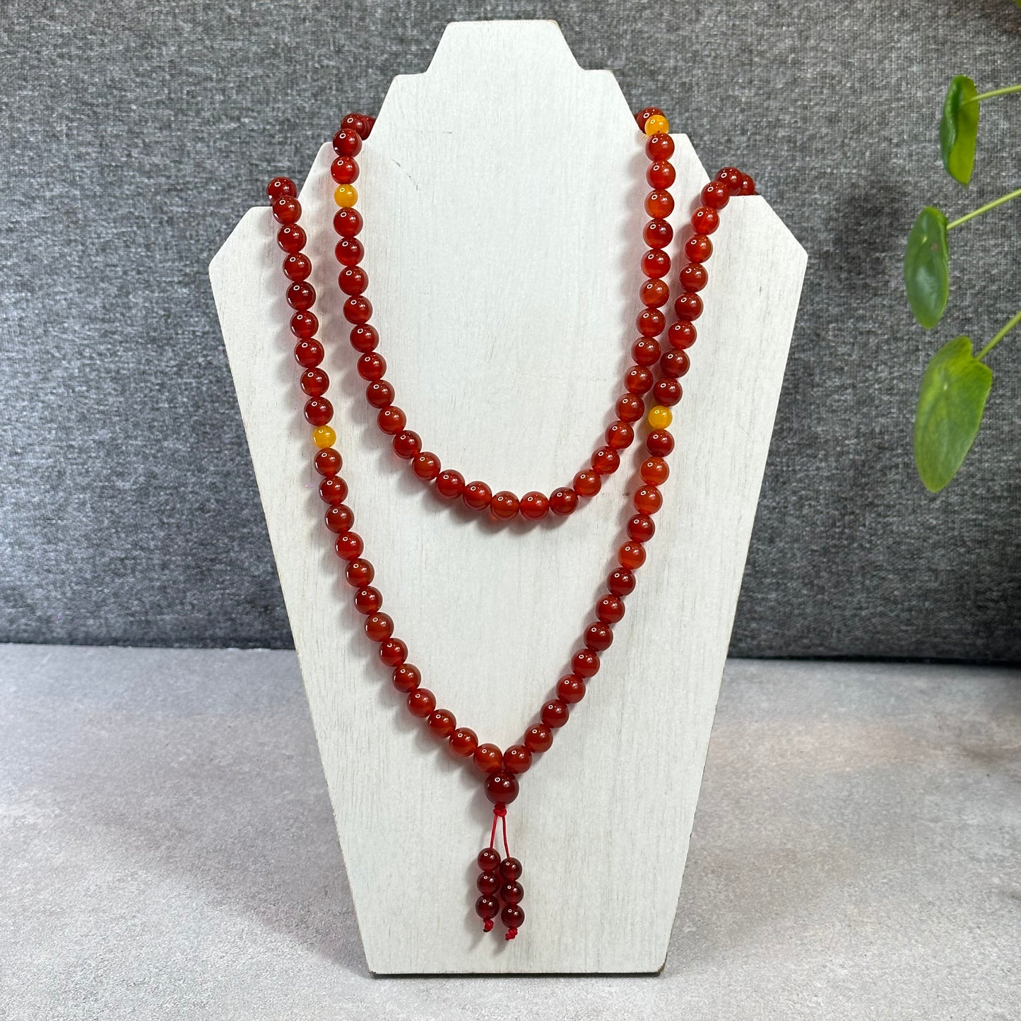 Natural Carnelian Red Agate Triple Wrap Bracelet Size 10 mm