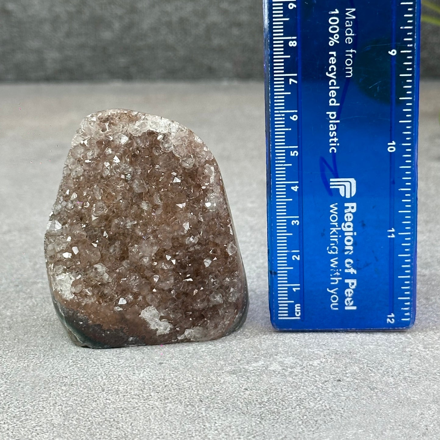 Polished Natural Bi-Colour Amethyst Cut Base