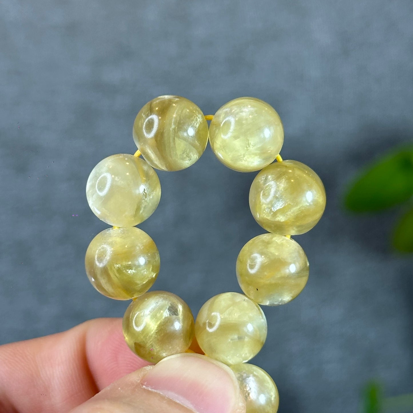 Bracelet Lépidolite Doré Taille 11 mm