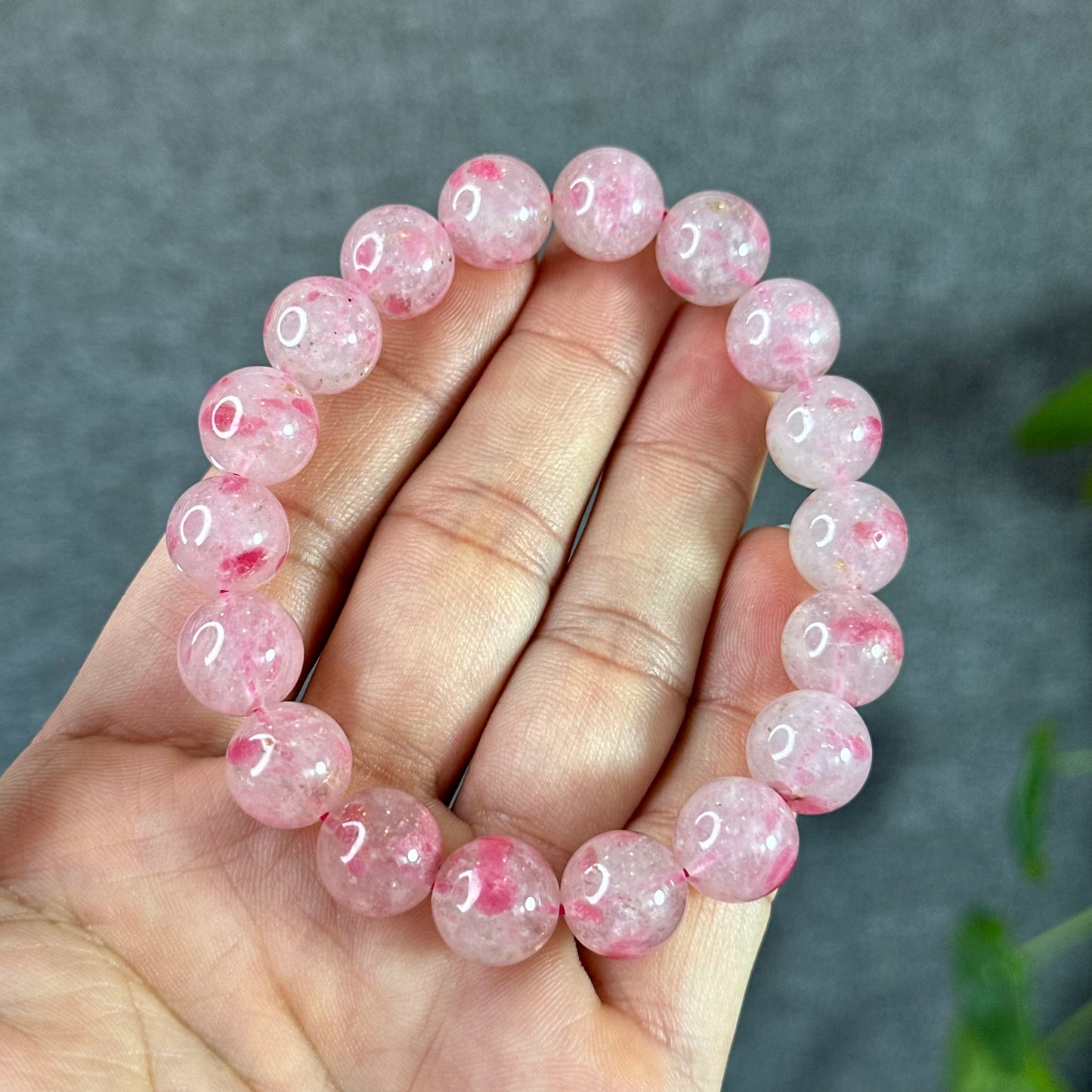 Natural Rhodonite Bracelet Size 11.5 mm