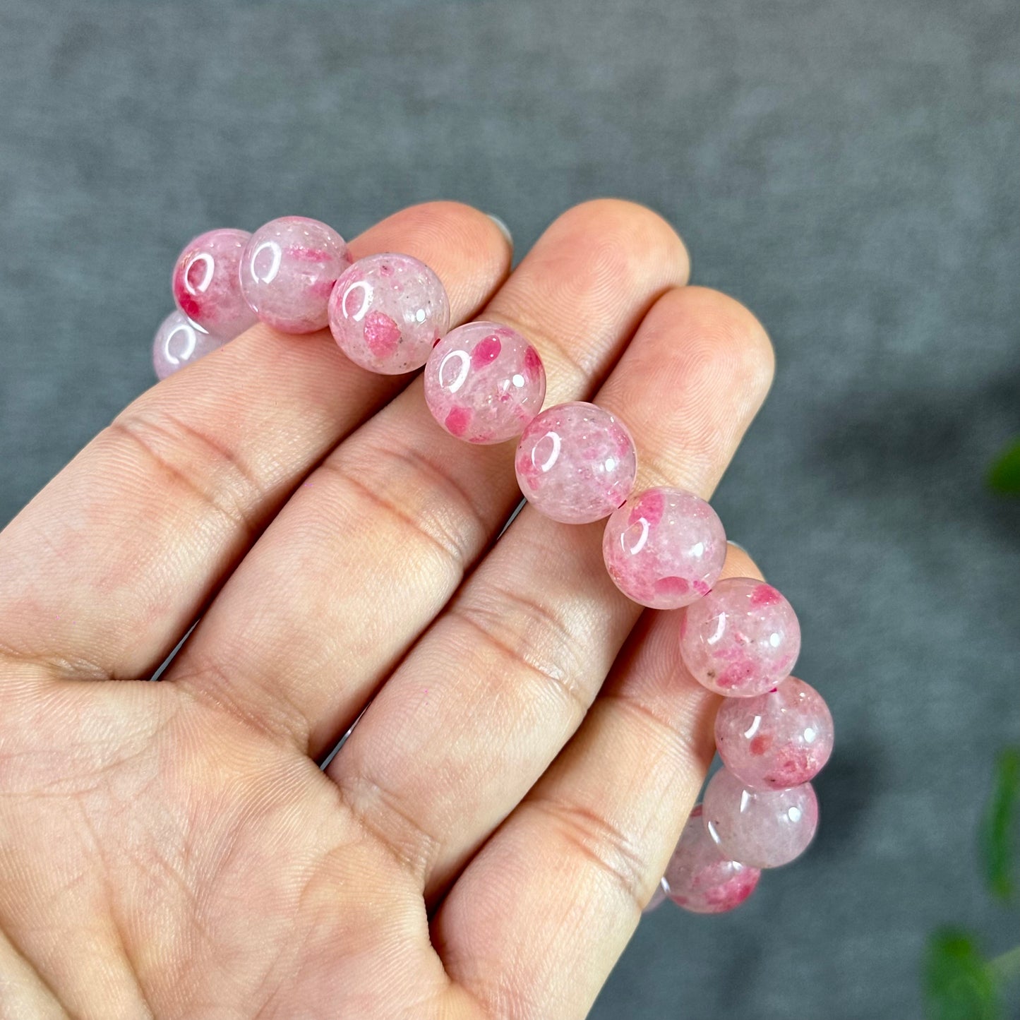 Natural Rhodonite Bracelet Size 11.5 mm