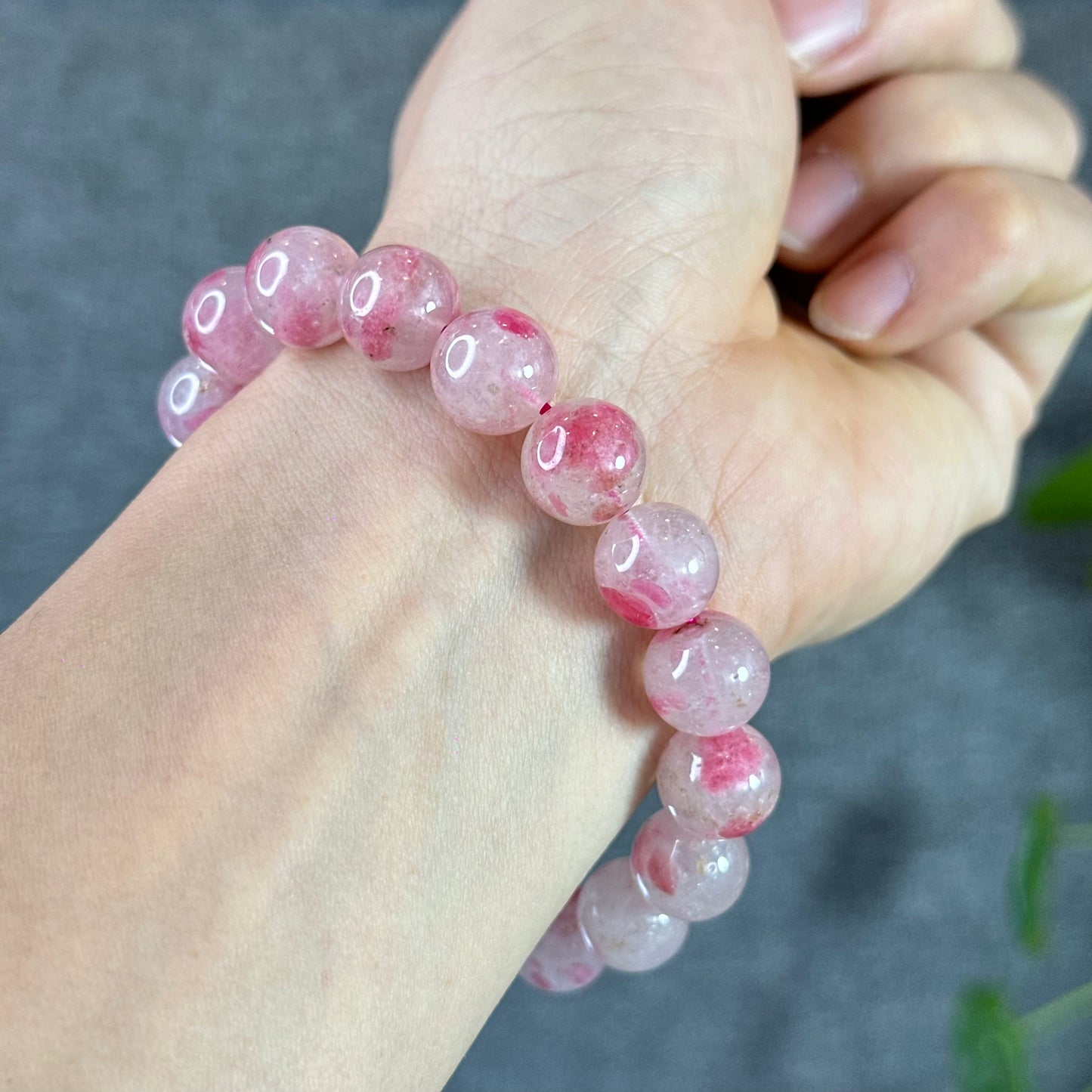 Natural Rhodonite Bracelet Size 11.5 mm