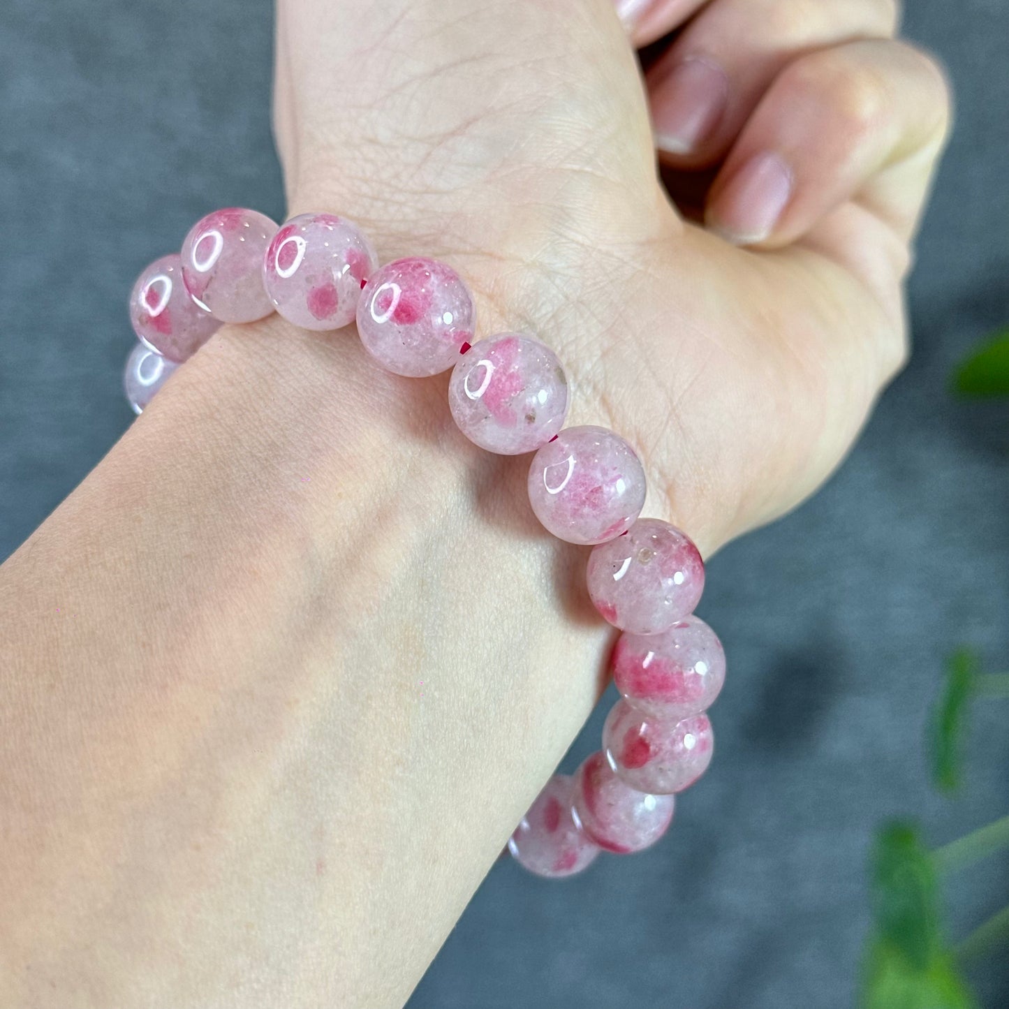 Natural Rhodonite Bracelet Size 11.5 mm
