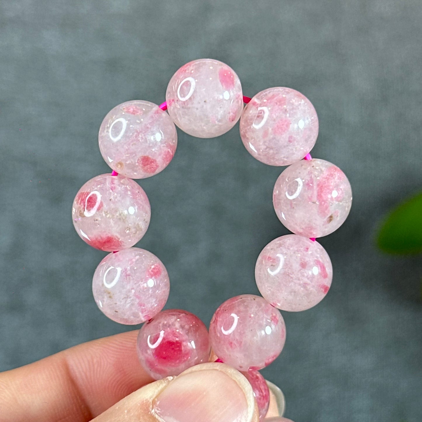 Natural Rhodonite Bracelet Size 11.5 mm