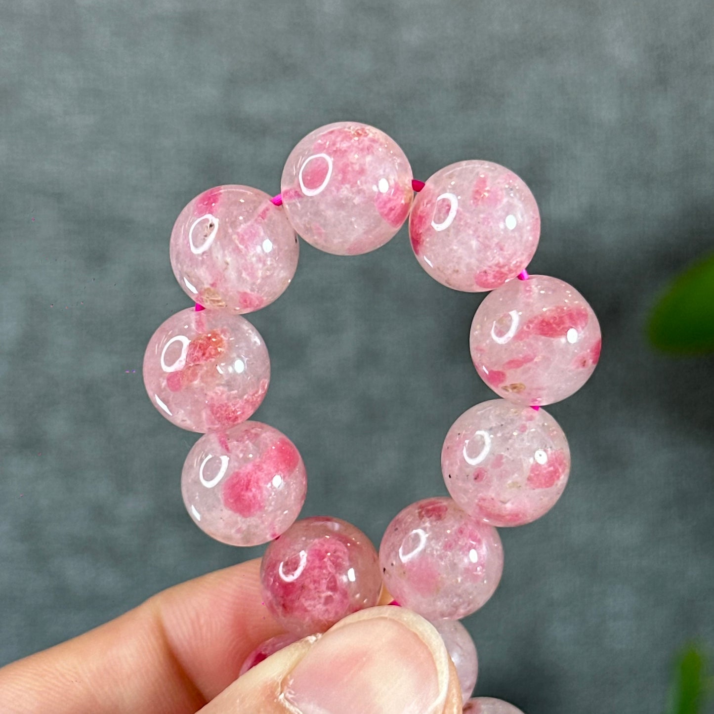 Natural Rhodonite Bracelet Size 11.5 mm