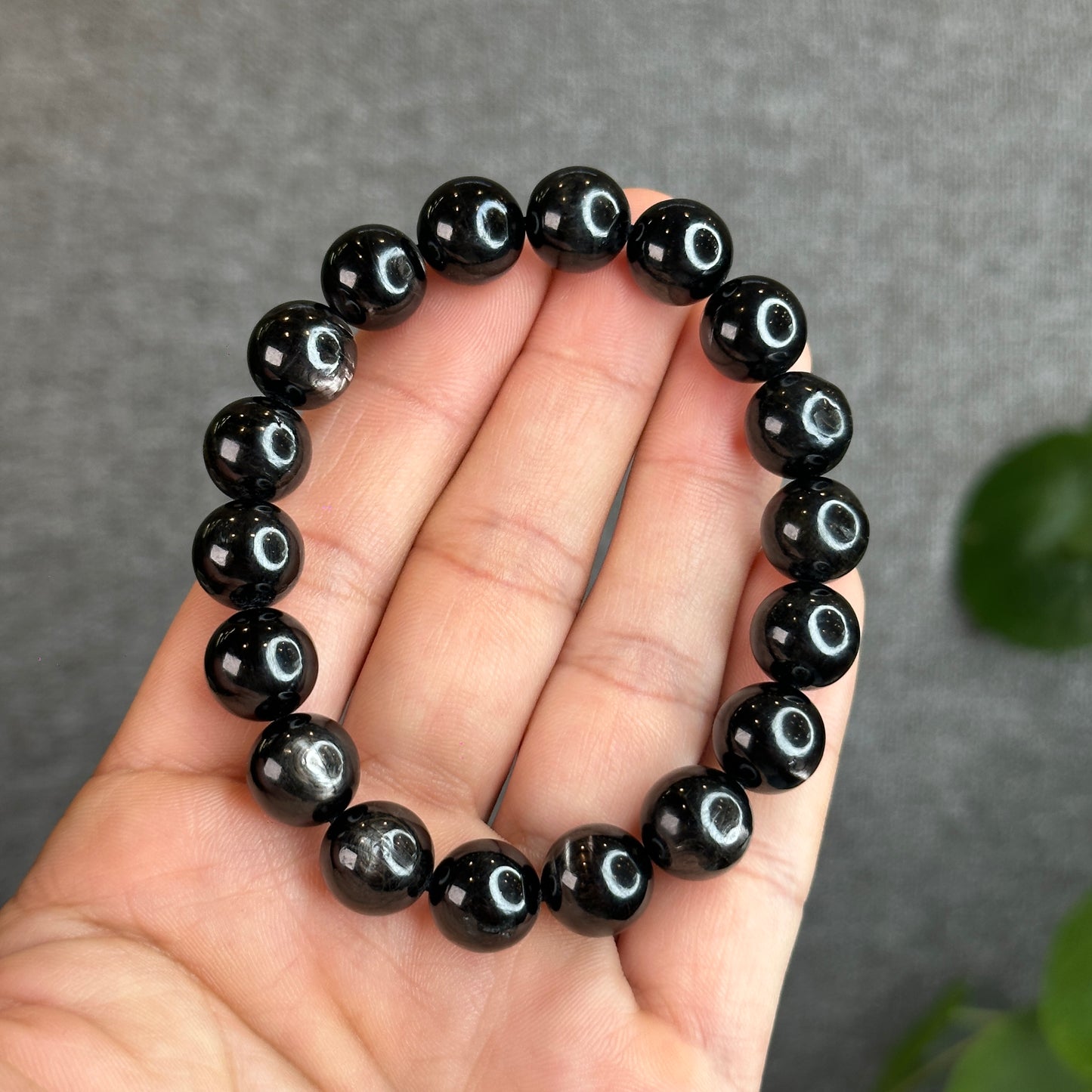 Natural Hypersthene Bracelet Size 10 mm
