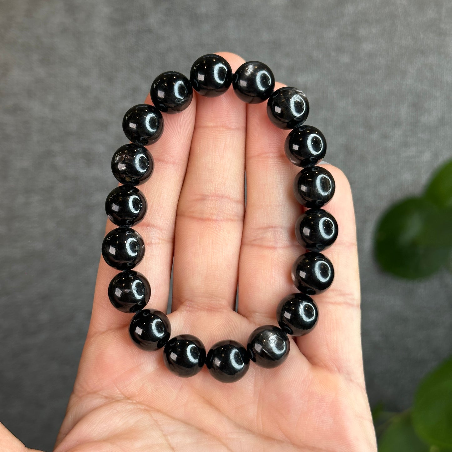 Natural Hypersthene Bracelet Size 10 mm