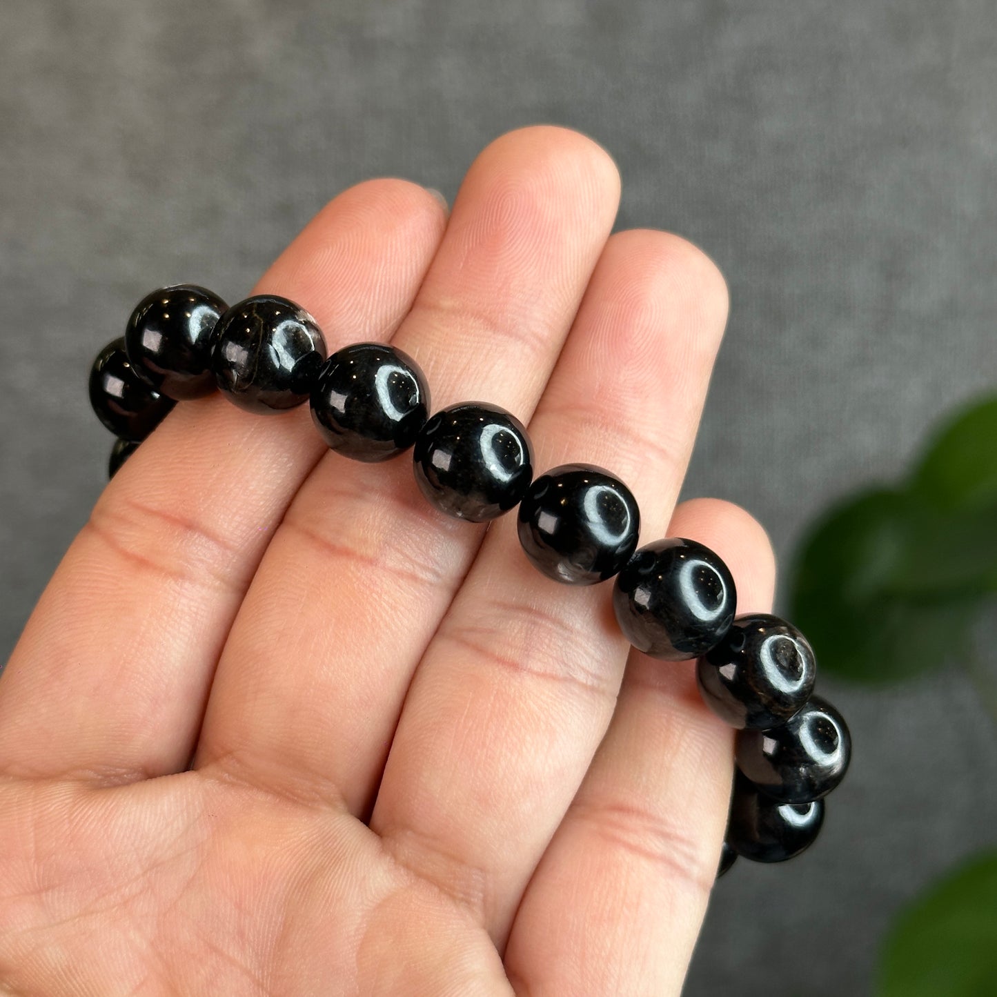 Natural Hypersthene Bracelet Size 10 mm