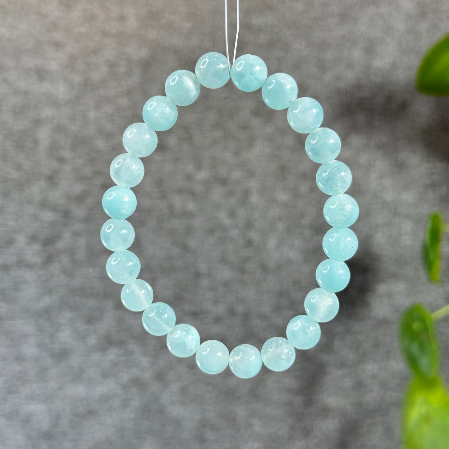 Natural Blue Aragonite Bracelet Size 8 mm