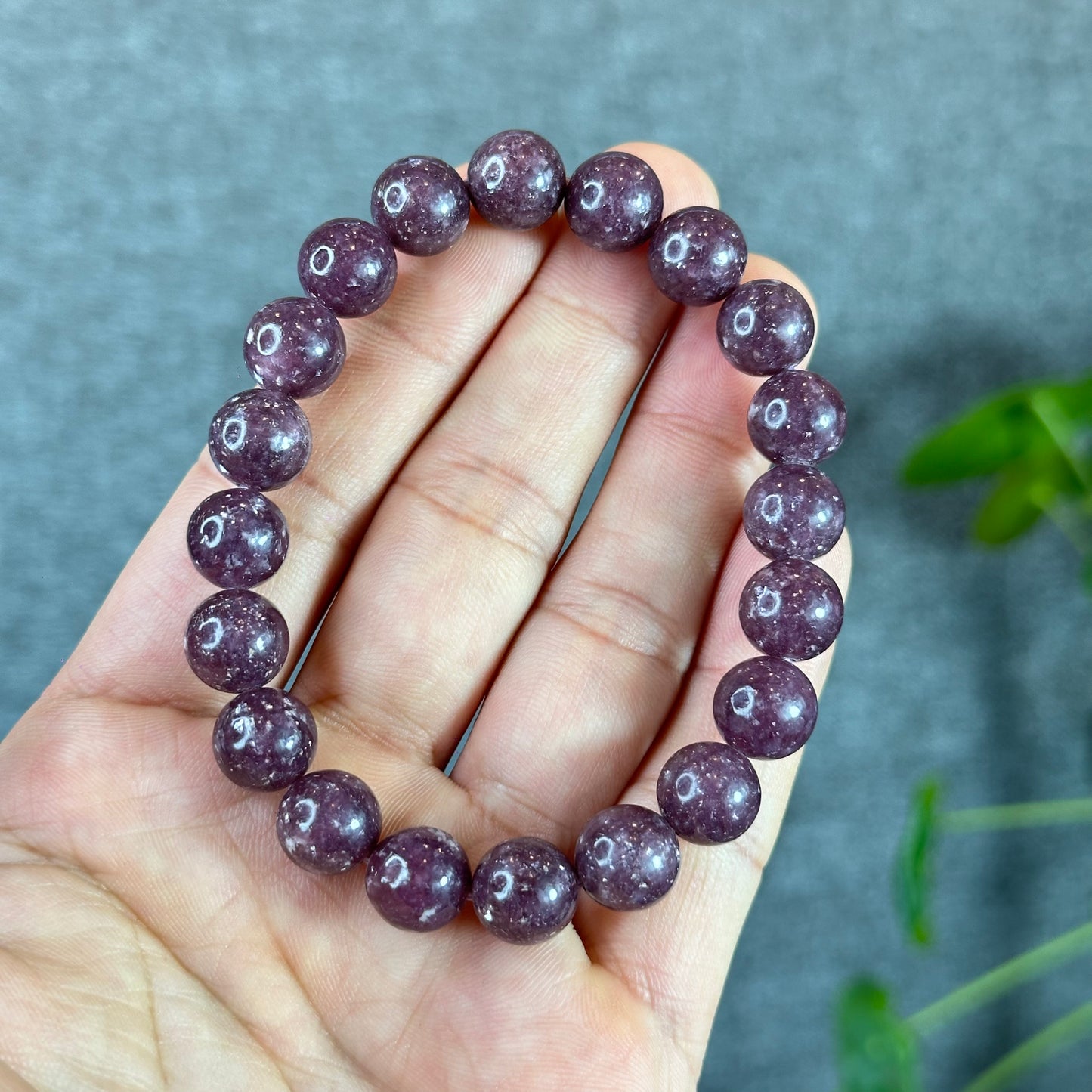 Bracelet Lépidolite Taille 10 mm