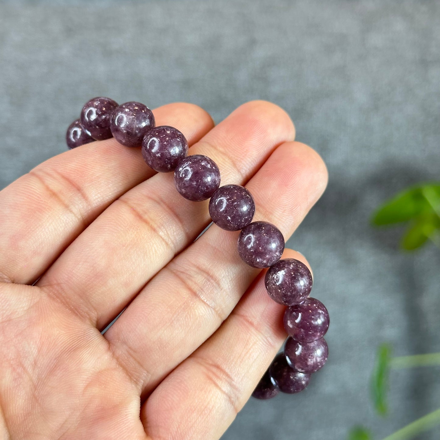 Bracelet Lépidolite Taille 10 mm