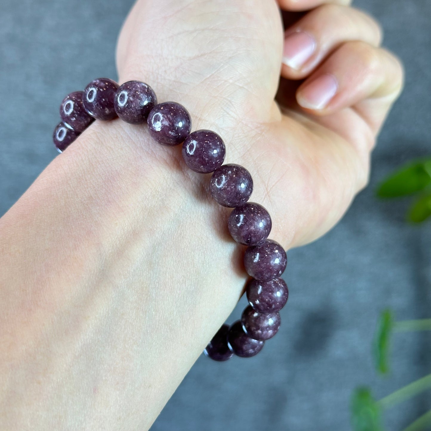 Bracelet Lépidolite Taille 10 mm