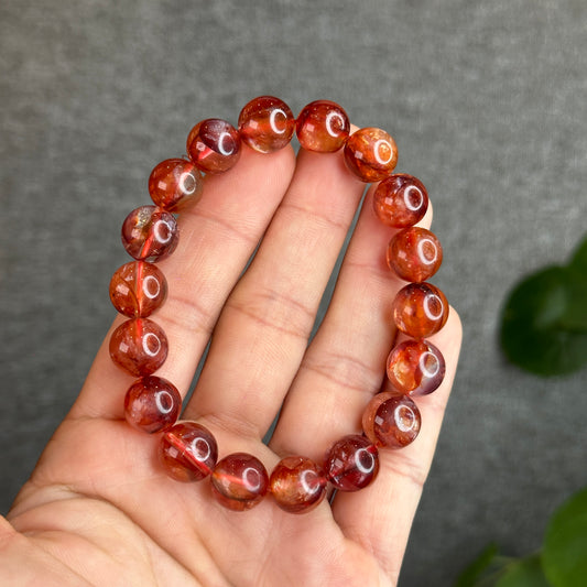 Natural Fire Quartz Bracelet Size 12 mm