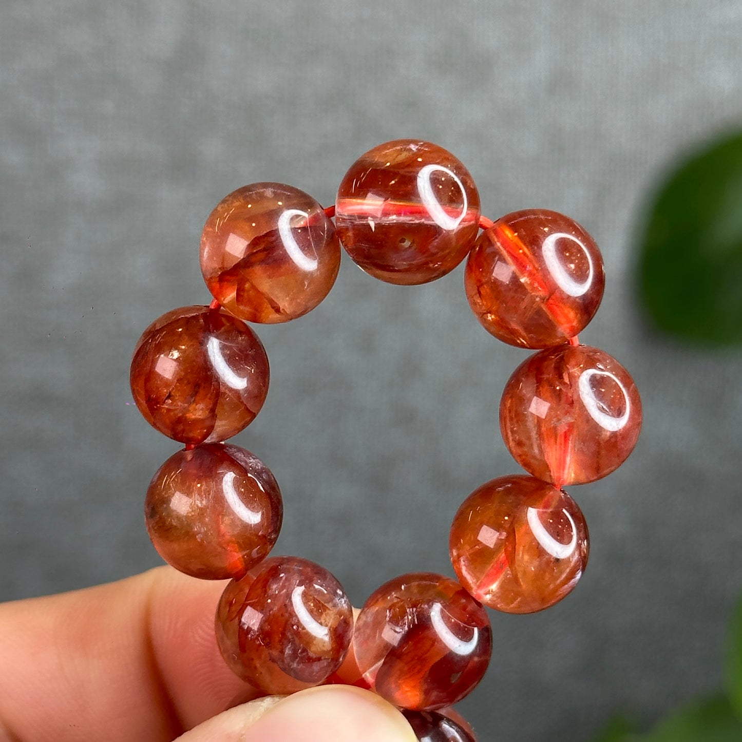 Natural Fire Quartz Bracelet Size 12 mm